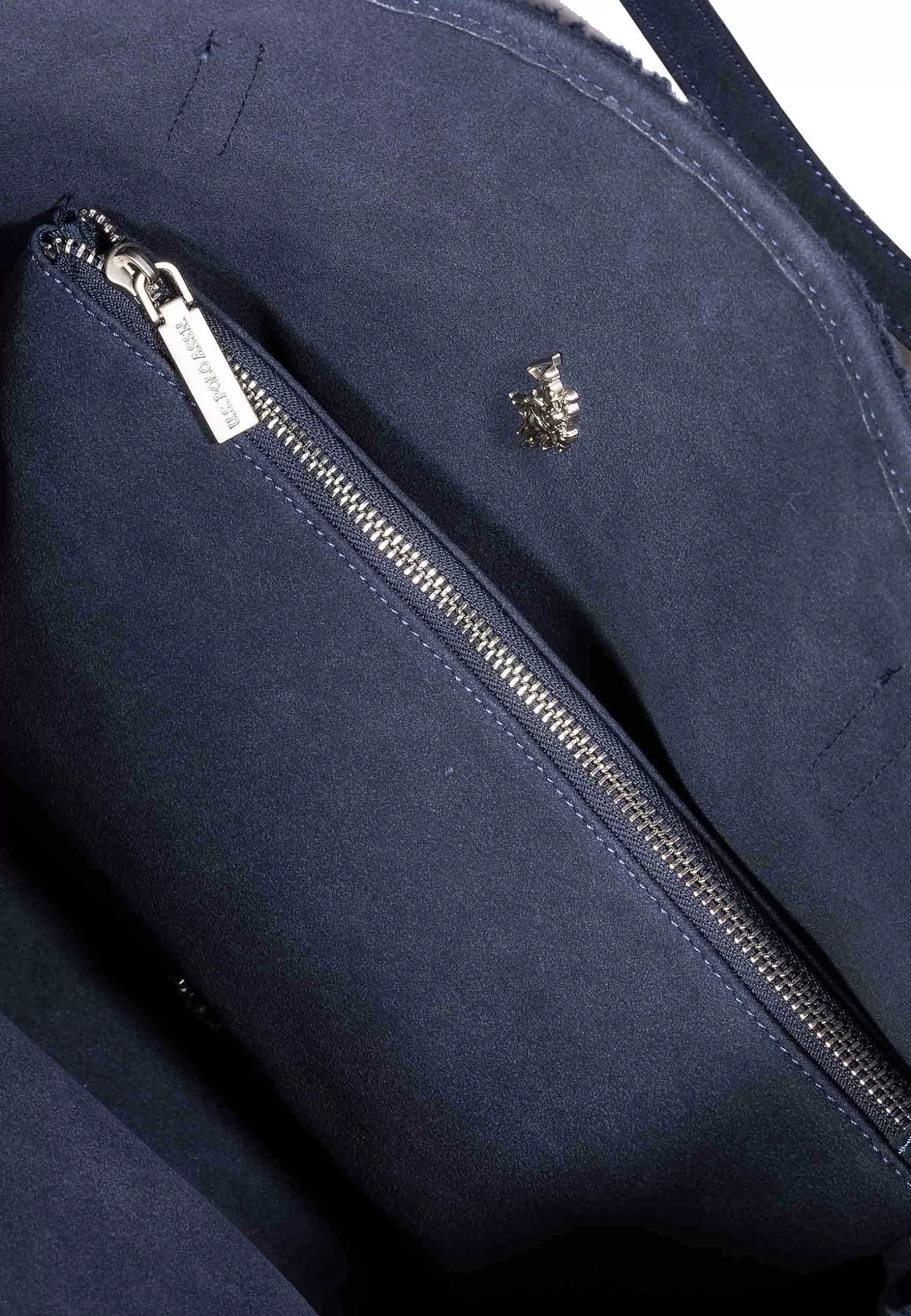 Borsa Donna Tote A Spalla In Teddy Blu Sussex Shopping*U.S. Polo Assn Outlet