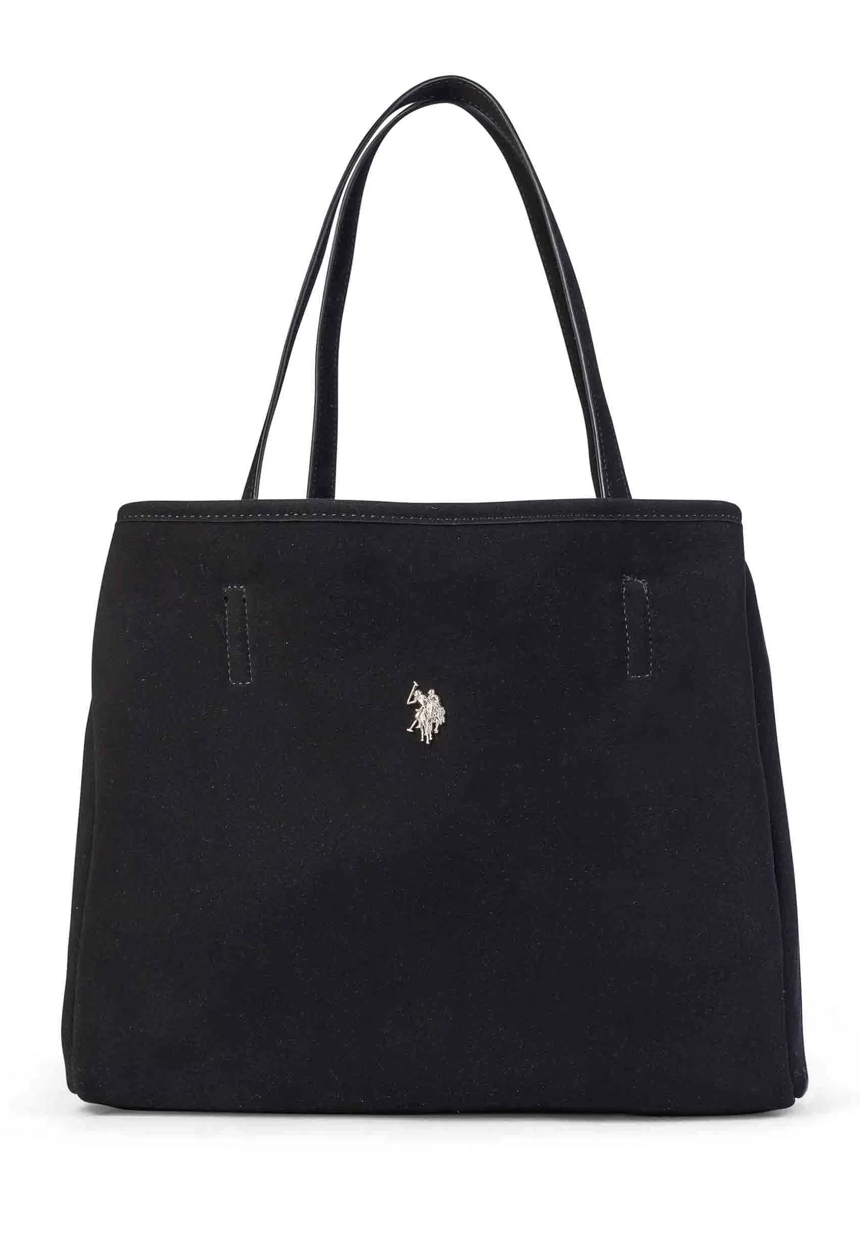 Borsa Donna Tote A Spalla In Teddy Nero Sussex Shopping*U.S. Polo Assn Outlet