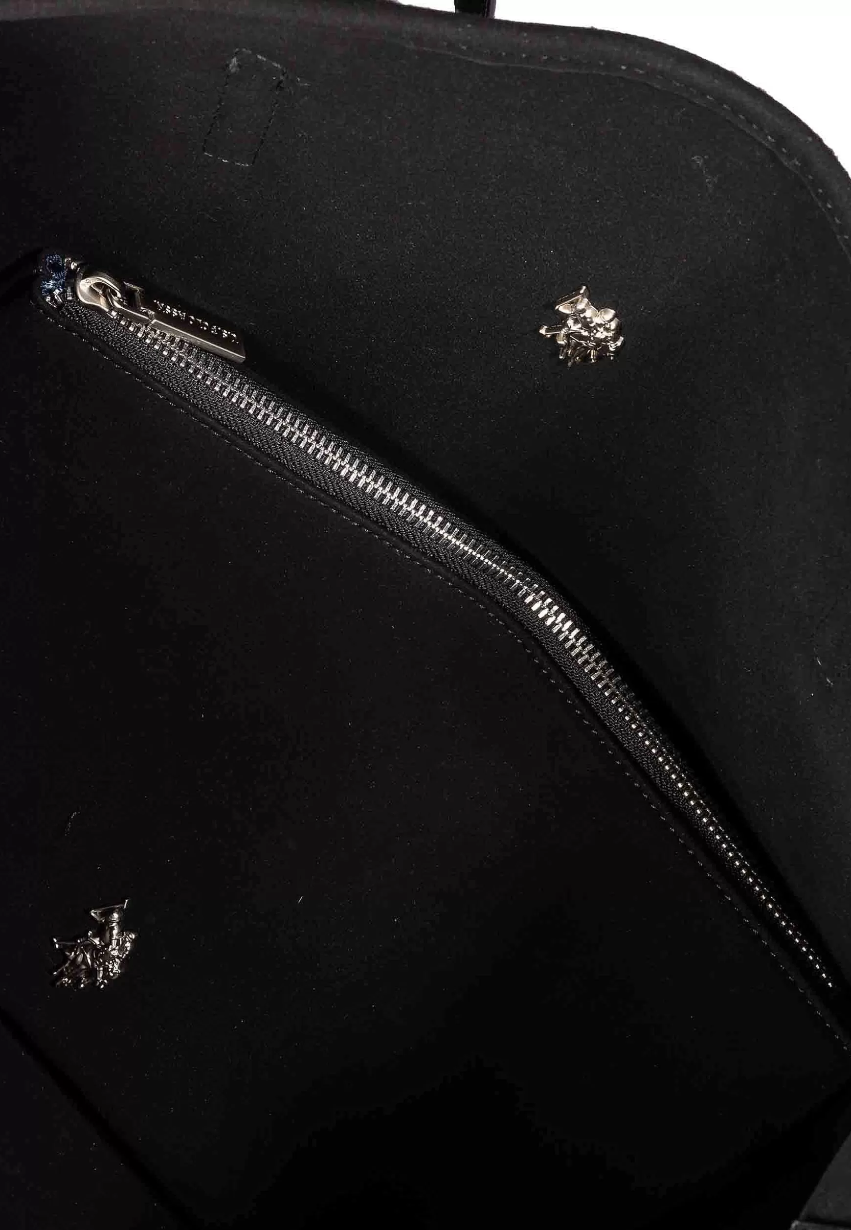 Borsa Donna Tote A Spalla In Teddy Nero Sussex Shopping*U.S. Polo Assn Outlet