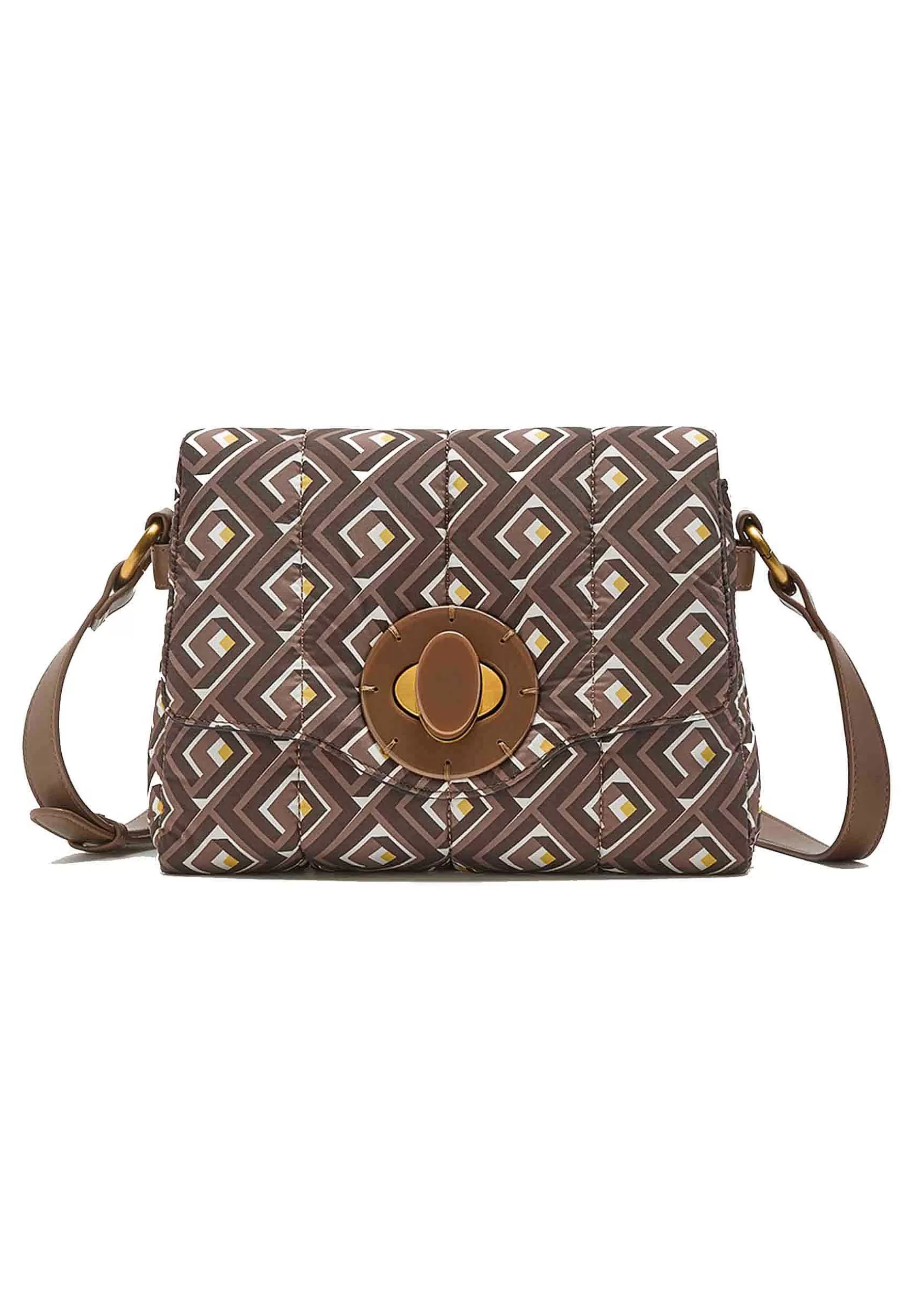 Borsa Pochette Donna A Tracolla Padded In Nylon Imbottito Moro E Senape*Maliparmi Hot