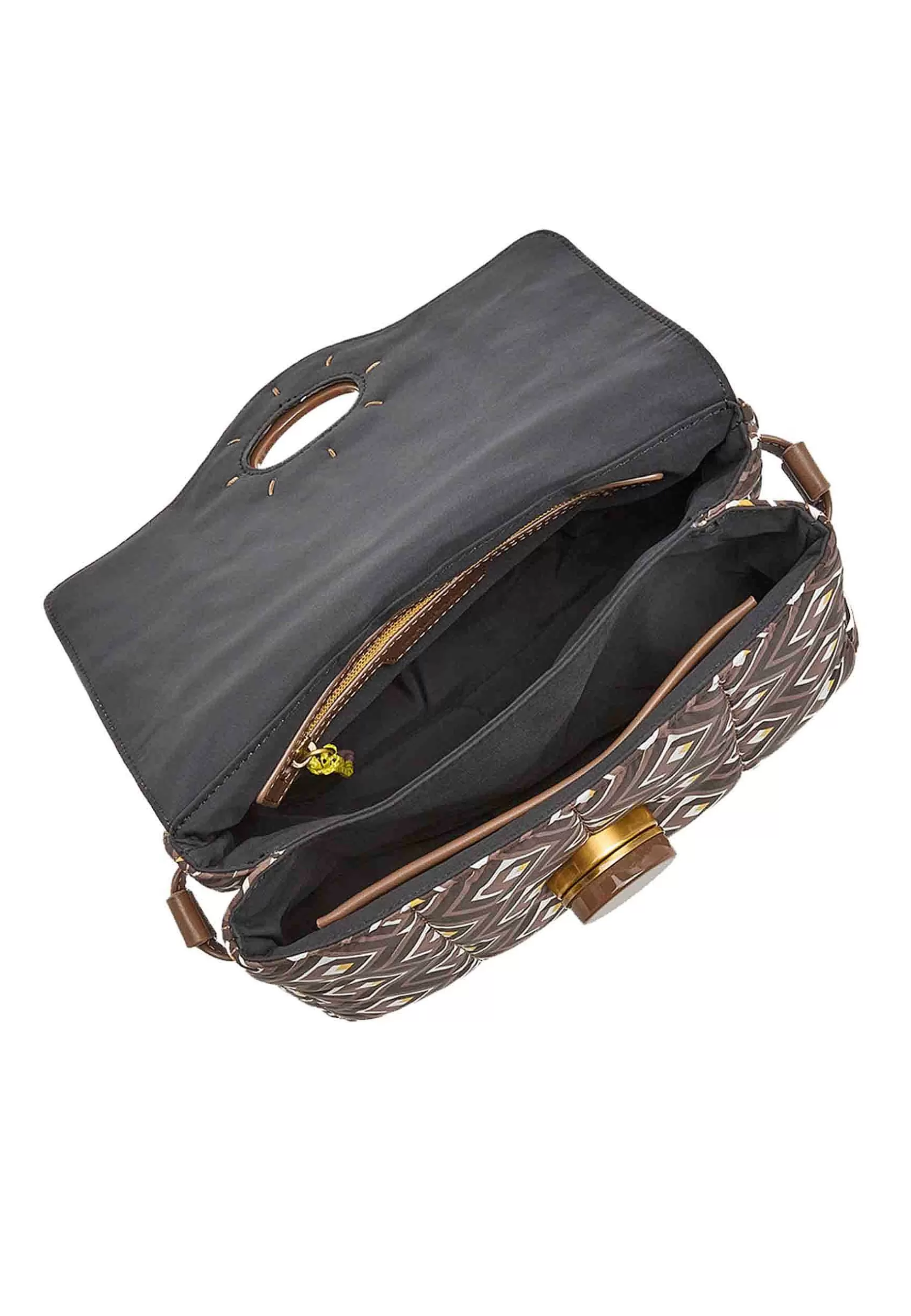 Borsa Pochette Donna A Tracolla Padded In Nylon Imbottito Moro E Senape*Maliparmi Hot