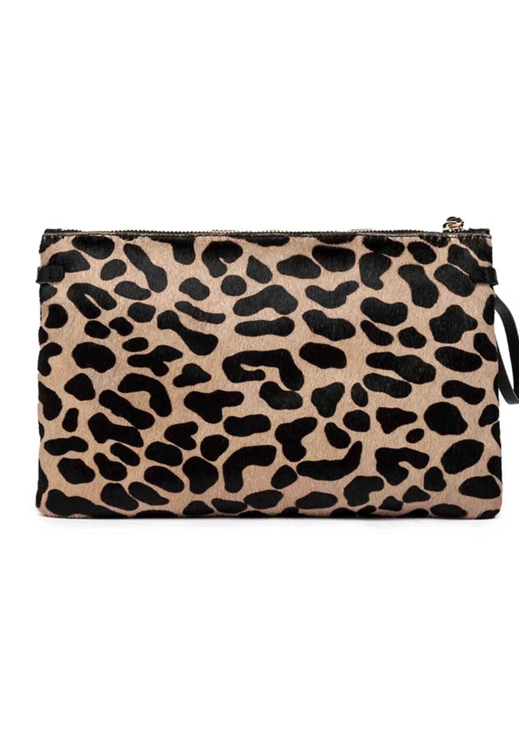 Borsa Pochette Donna Herrmy In Pelle Cavallino Leopardata Con Bracciale E Tracolla In Pelle*Gianni Chiarini Fashion