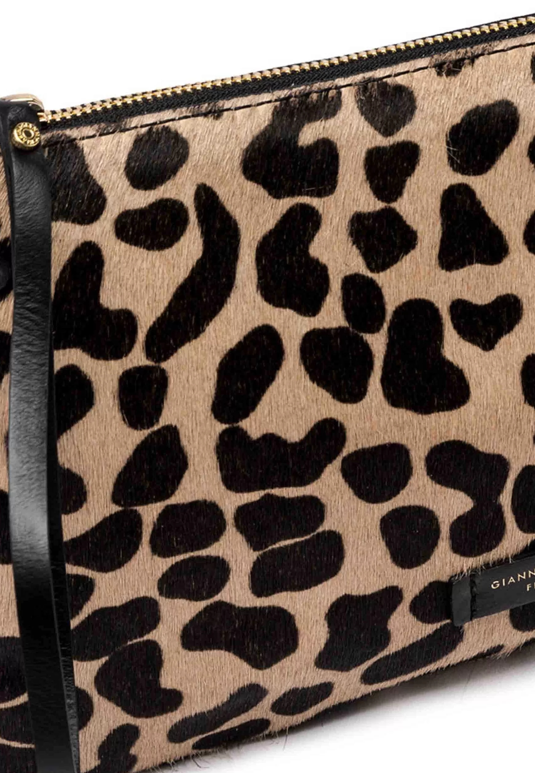 Borsa Pochette Donna Herrmy In Pelle Cavallino Leopardata Con Bracciale E Tracolla In Pelle*Gianni Chiarini Fashion