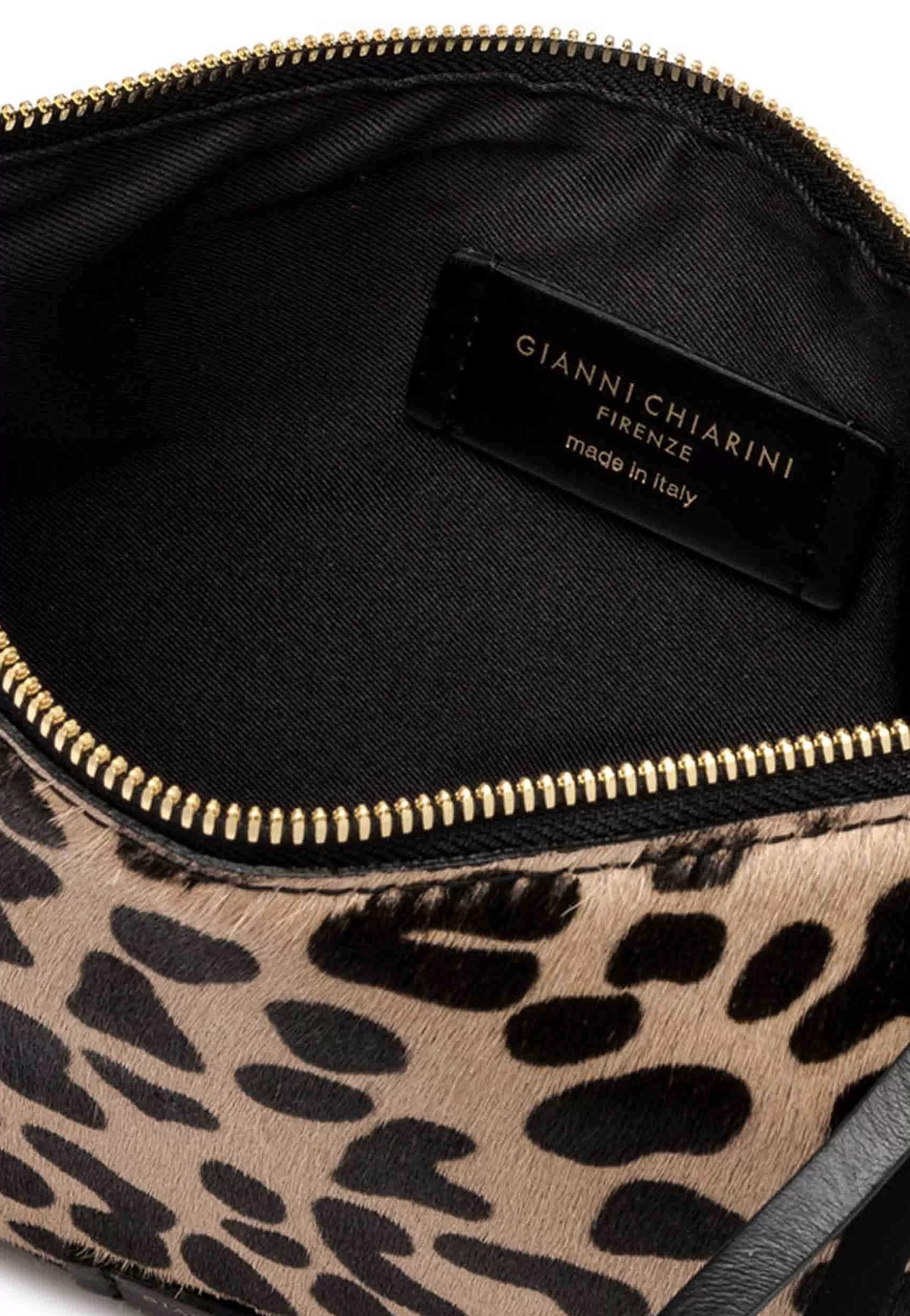 Borsa Pochette Donna Herrmy In Pelle Cavallino Leopardata Con Bracciale E Tracolla In Pelle*Gianni Chiarini Fashion
