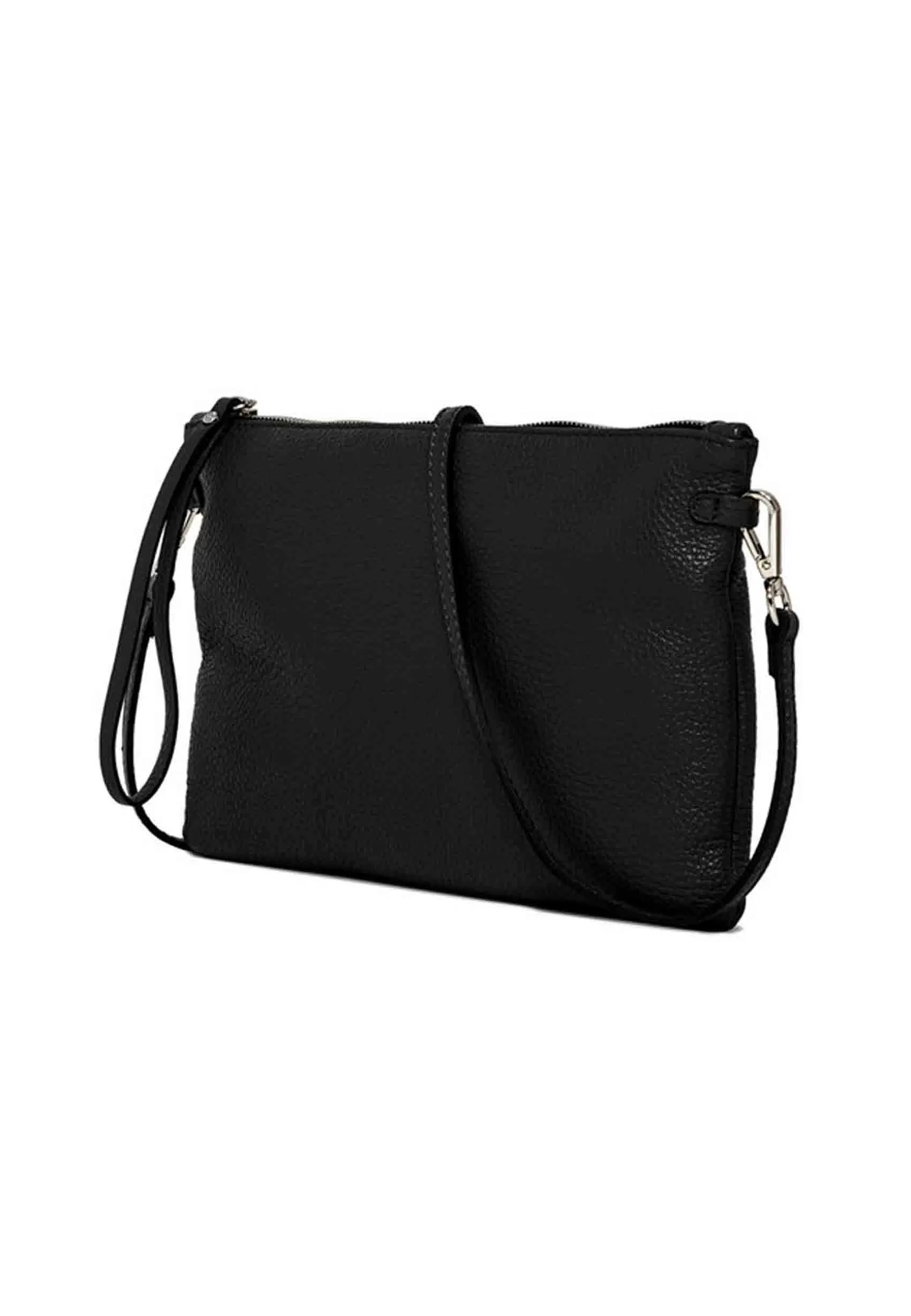 Borsa Pochette Donna Herrmy In Pelle Nera Con Bracciale E Tracolla In Pelle*Gianni Chiarini Clearance
