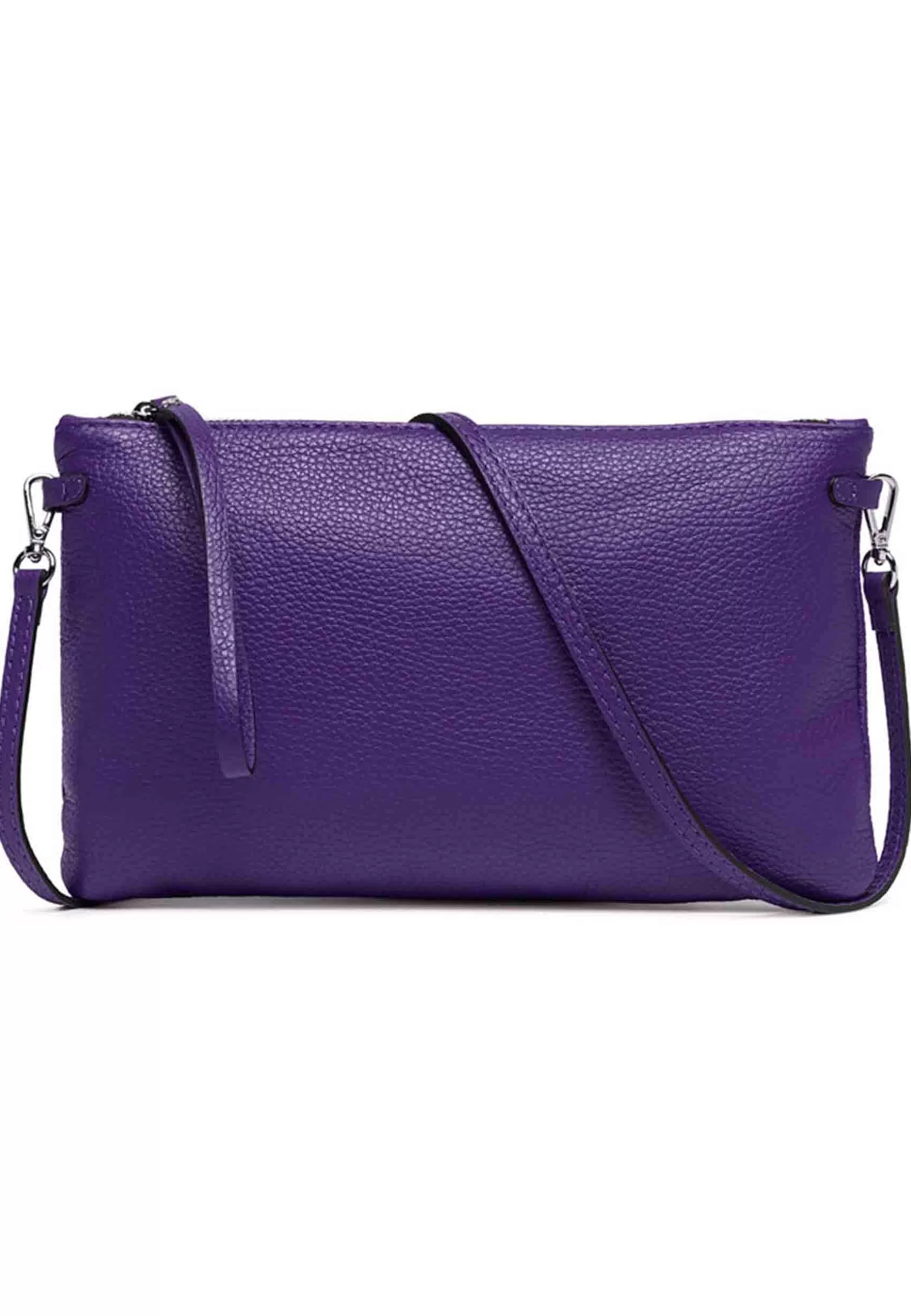 Borsa Pochette Donna Herrmy In Pelle Viola Con Bracciale E Tracolla In Pelle*Gianni Chiarini Online