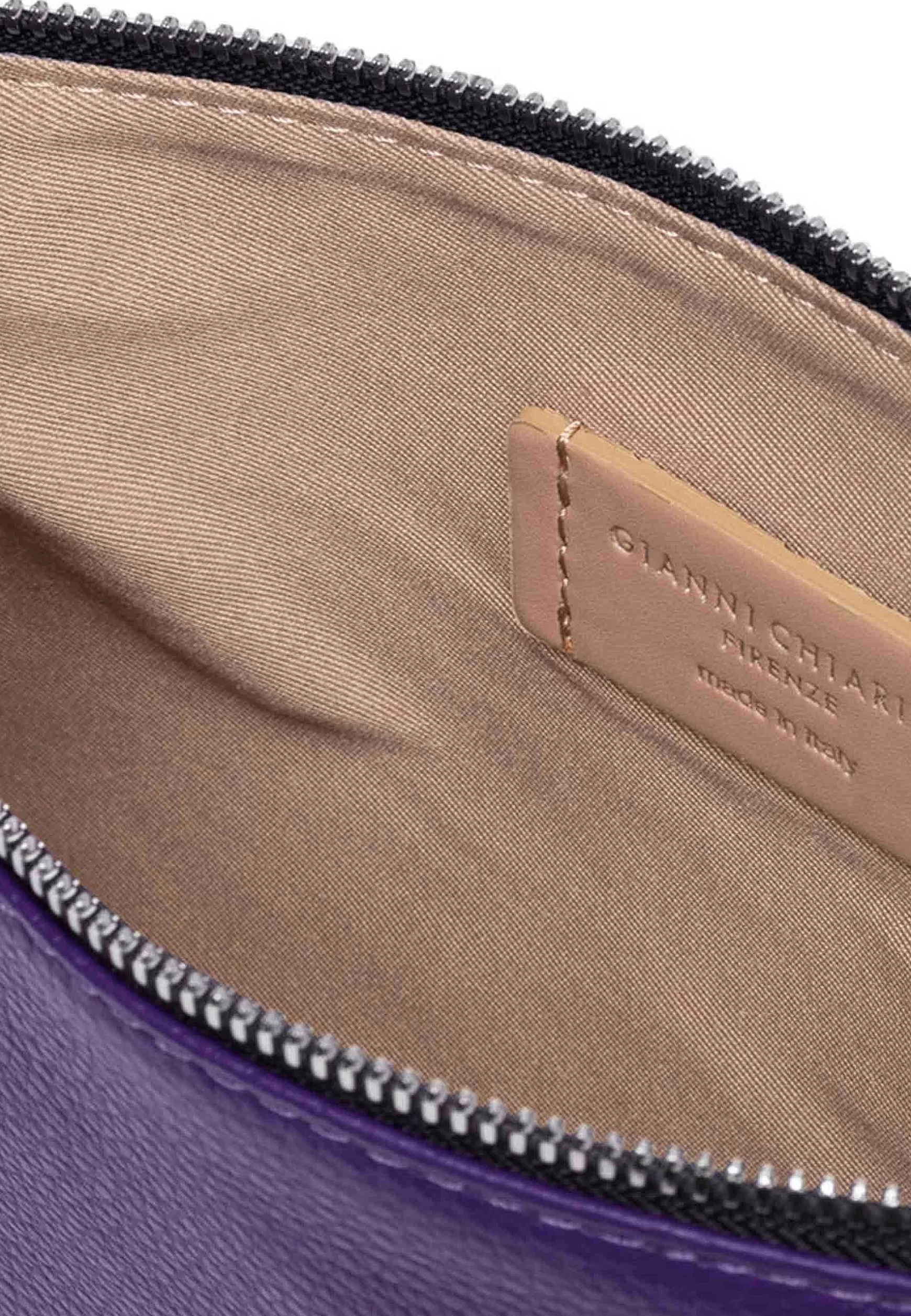 Borsa Pochette Donna Herrmy In Pelle Viola Con Bracciale E Tracolla In Pelle*Gianni Chiarini Online