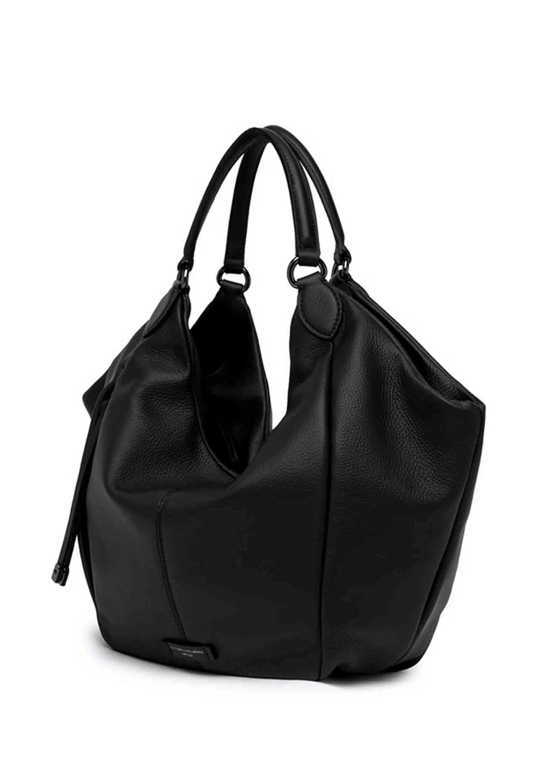 Borsa S Apalla Donna Violante In Pelle Nera Con Doppi Manici A Tono*Gianni Chiarini Clearance