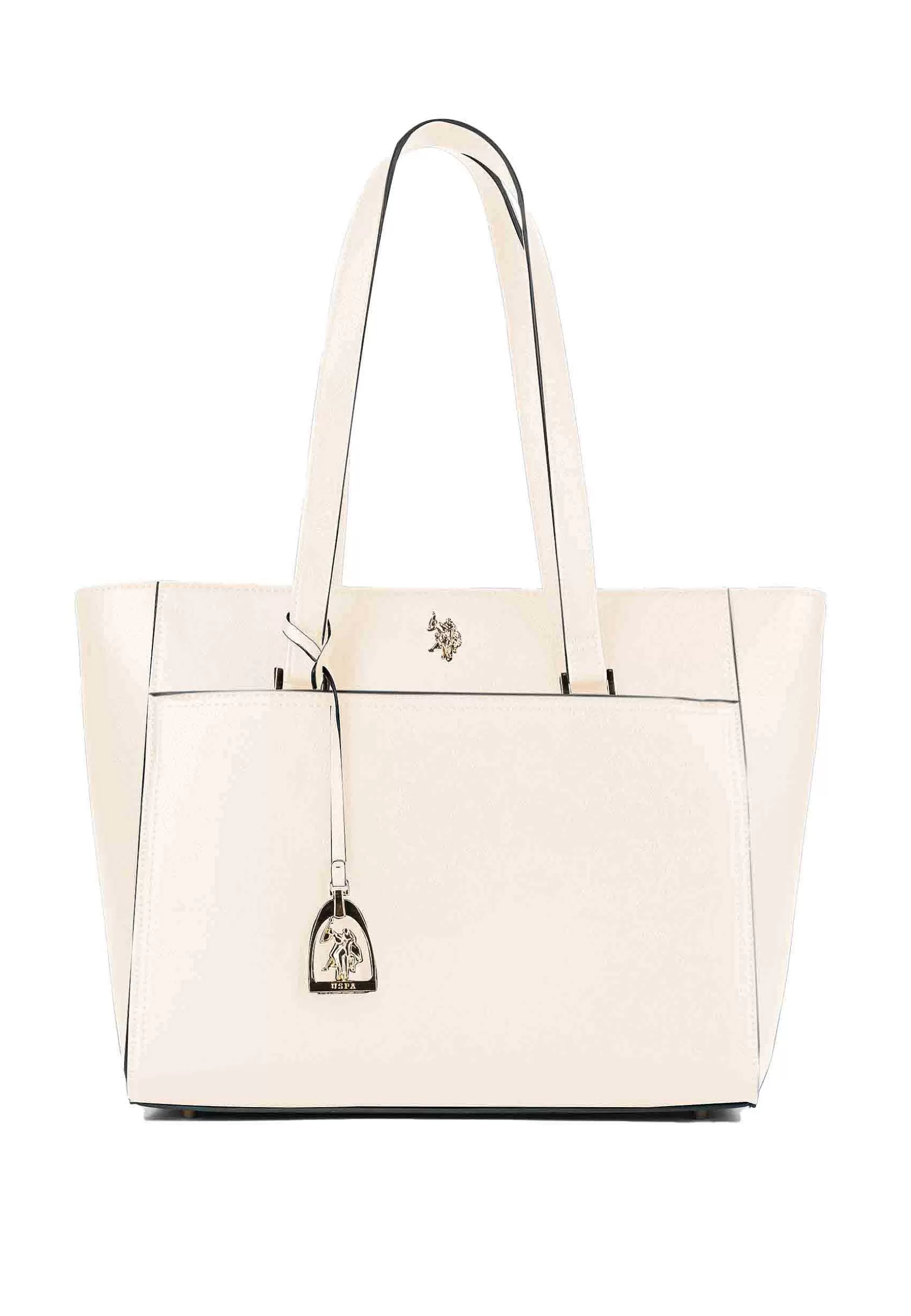 Borsa Shopping Da Donna In Eco Pelle Bianca Con Doppi Manici Jones*U.S. Polo Assn Cheap
