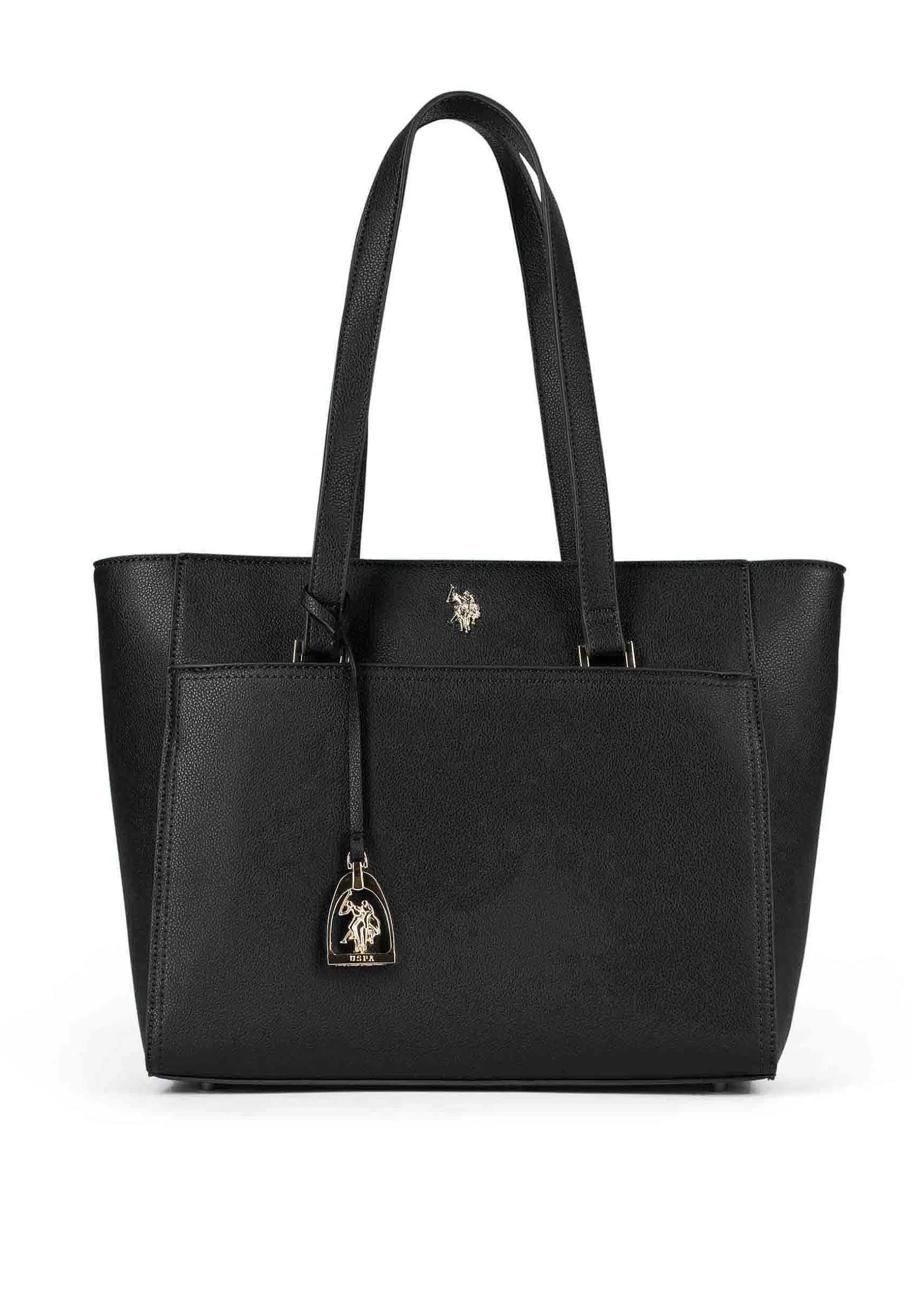 Borsa Shopping Da Donna In Eco Pelle Nera Con Doppi Manici Jones*U.S. Polo Assn Shop