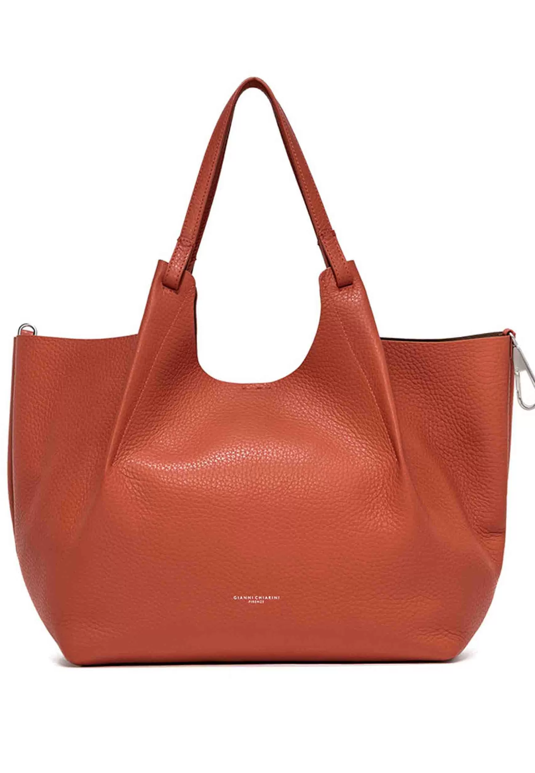 Borsa Shopping Donna Dua In Pelle Arancio Con Doppi Manici*Gianni Chiarini Outlet