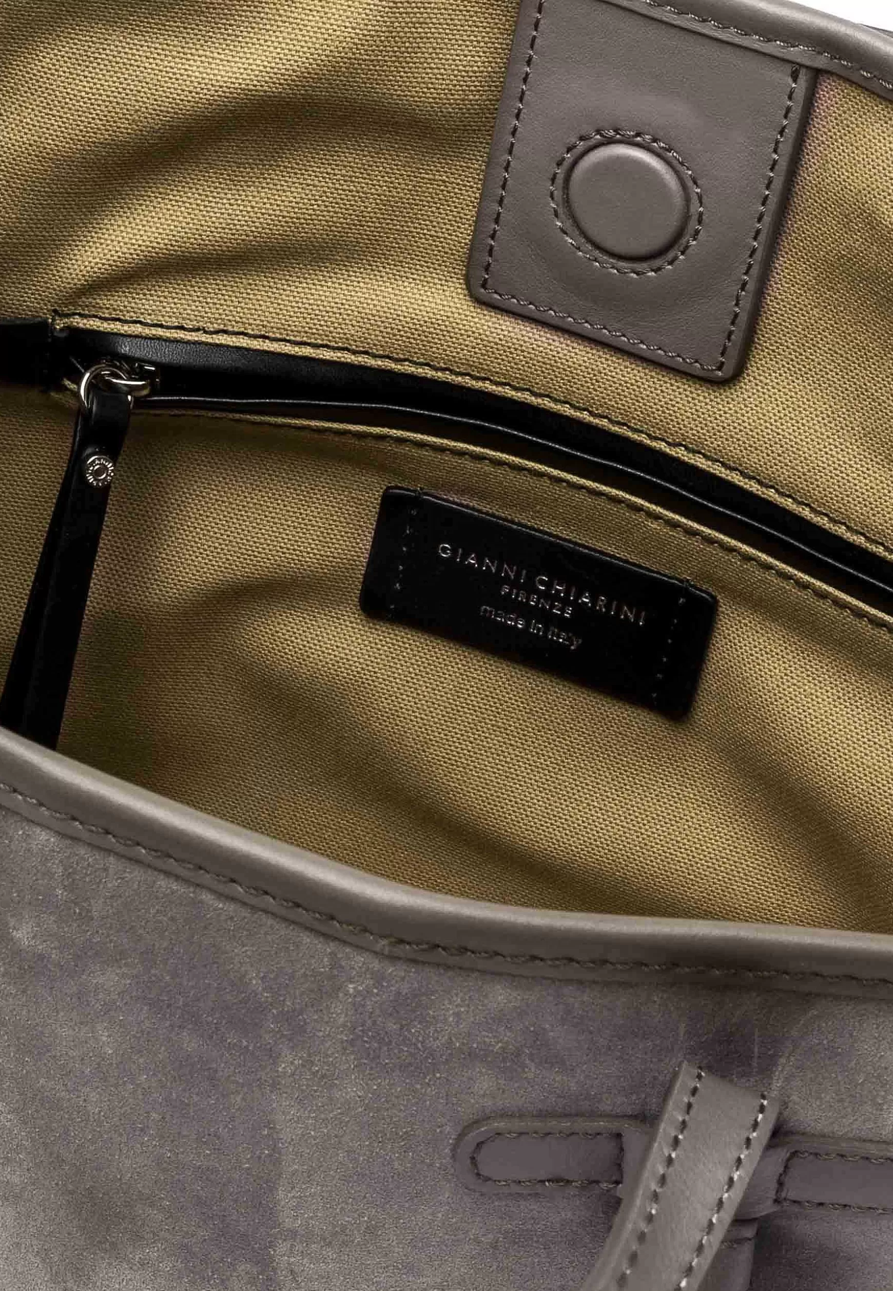 Borsa Shopping Donna In Camoscio Grigio Con Doppi Manici In Pelle*Marcella Club Sale