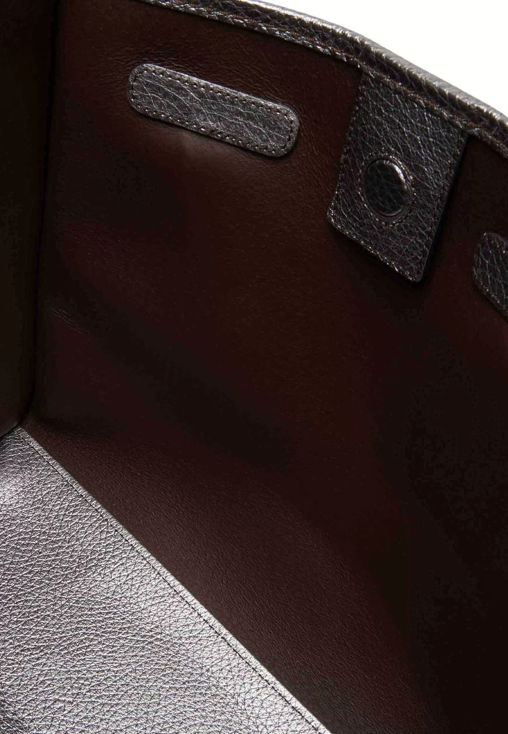 Borsa Shopping Donna In Pelle Argento Con Doppi Manici In Pelle*Marcella Club Flash Sale