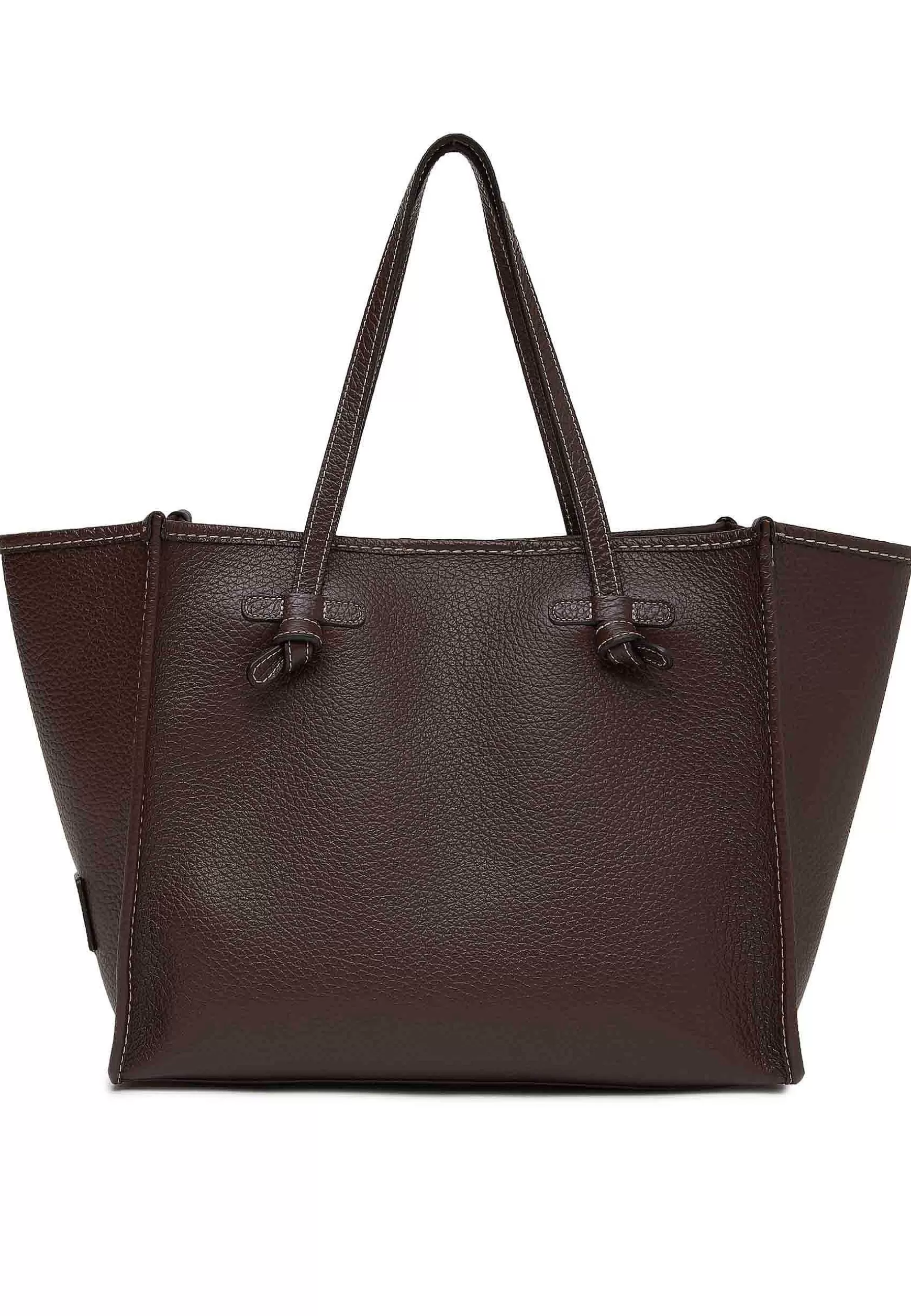 Borsa Shopping Donna In Pelle Testa Di Moro Con Doppi Manici In Pelle*Marcella Club Store