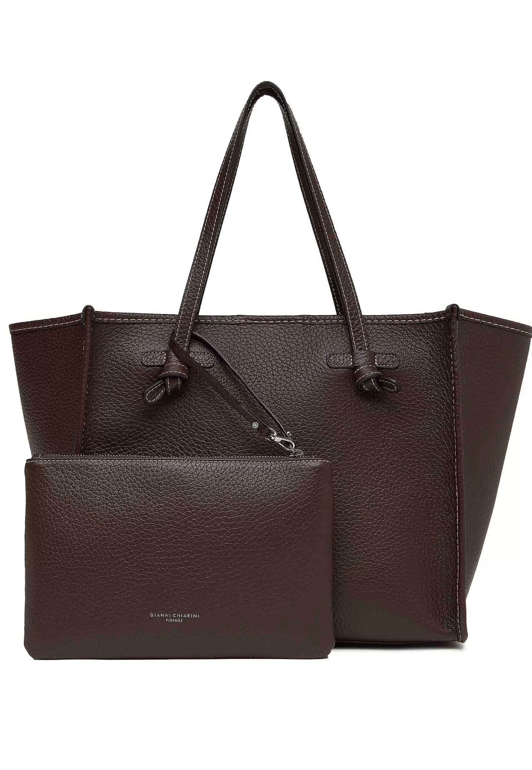 Borsa Shopping Donna In Pelle Testa Di Moro Con Doppi Manici In Pelle*Marcella Club Store