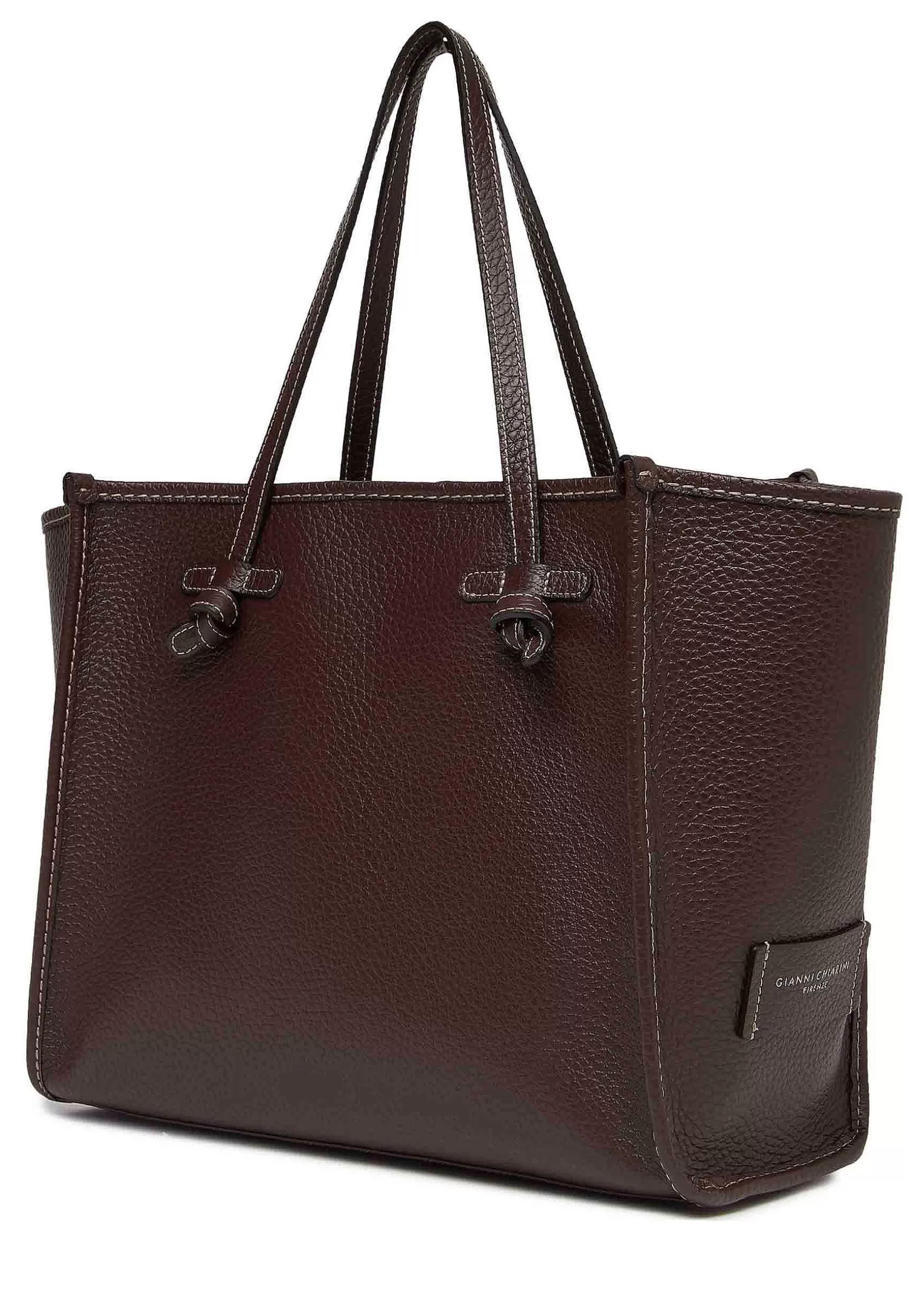 Borsa Shopping Donna In Pelle Testa Di Moro Con Doppi Manici In Pelle*Marcella Club Store