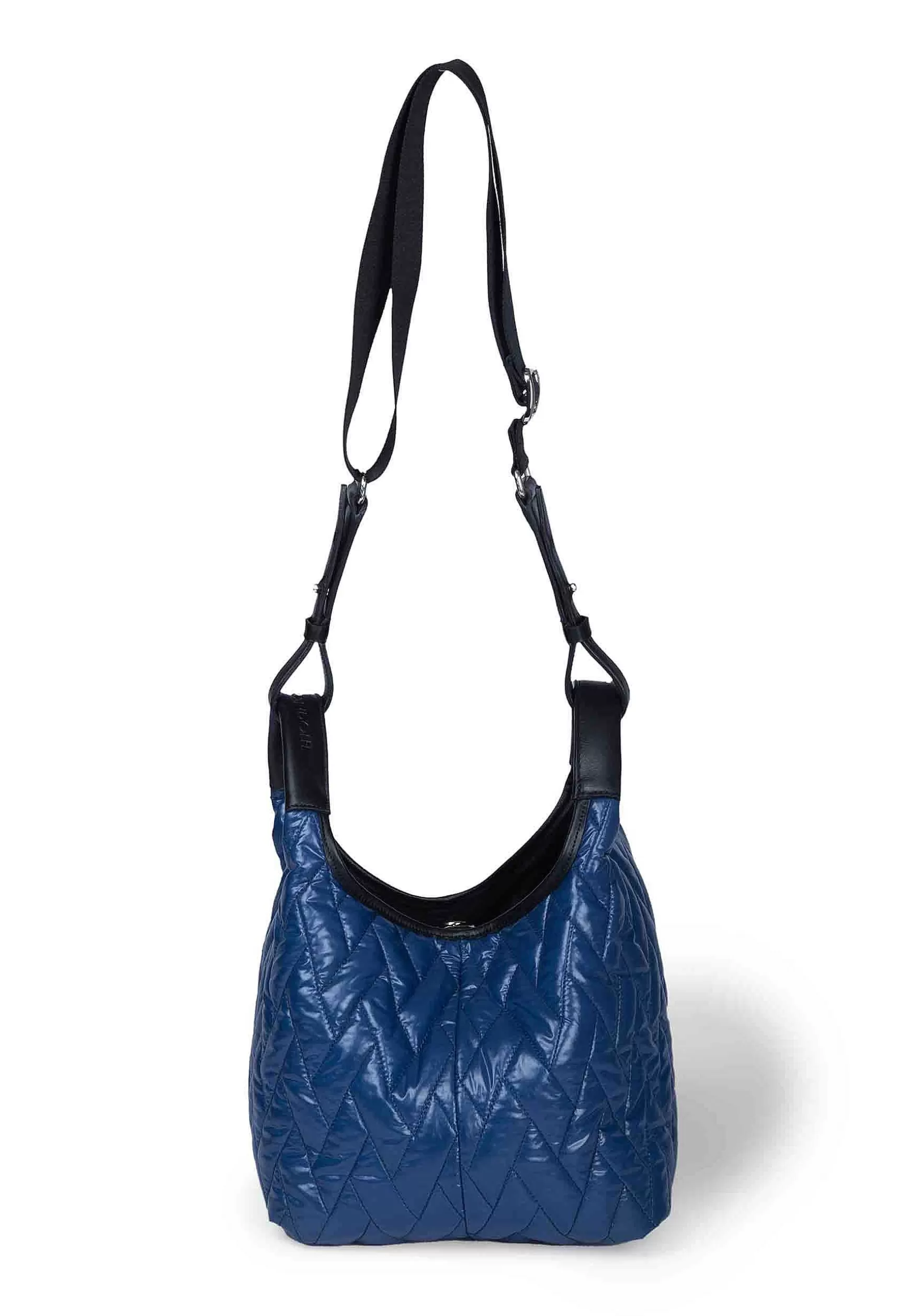 Borsa Shopping Donna In Tessuto Imbottito Blu Con Tracolla In Tessuto E Doppi Manici*Roberta Gandolfi Sale