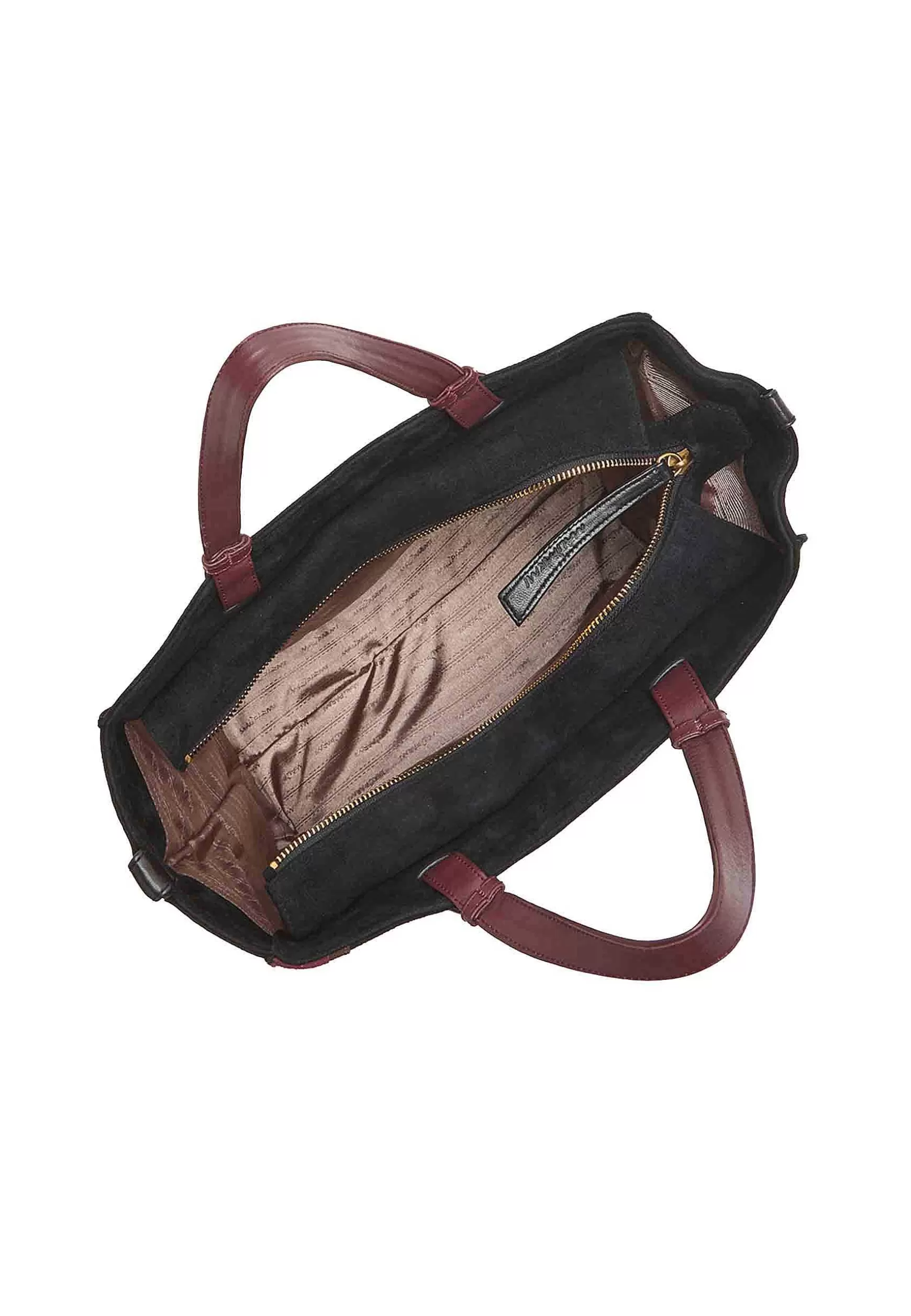 Borsa Shopping Donna Inlay In Camoscio Testa Di Moro Con Riporti In Camoscio Viola*Maliparmi Flash Sale