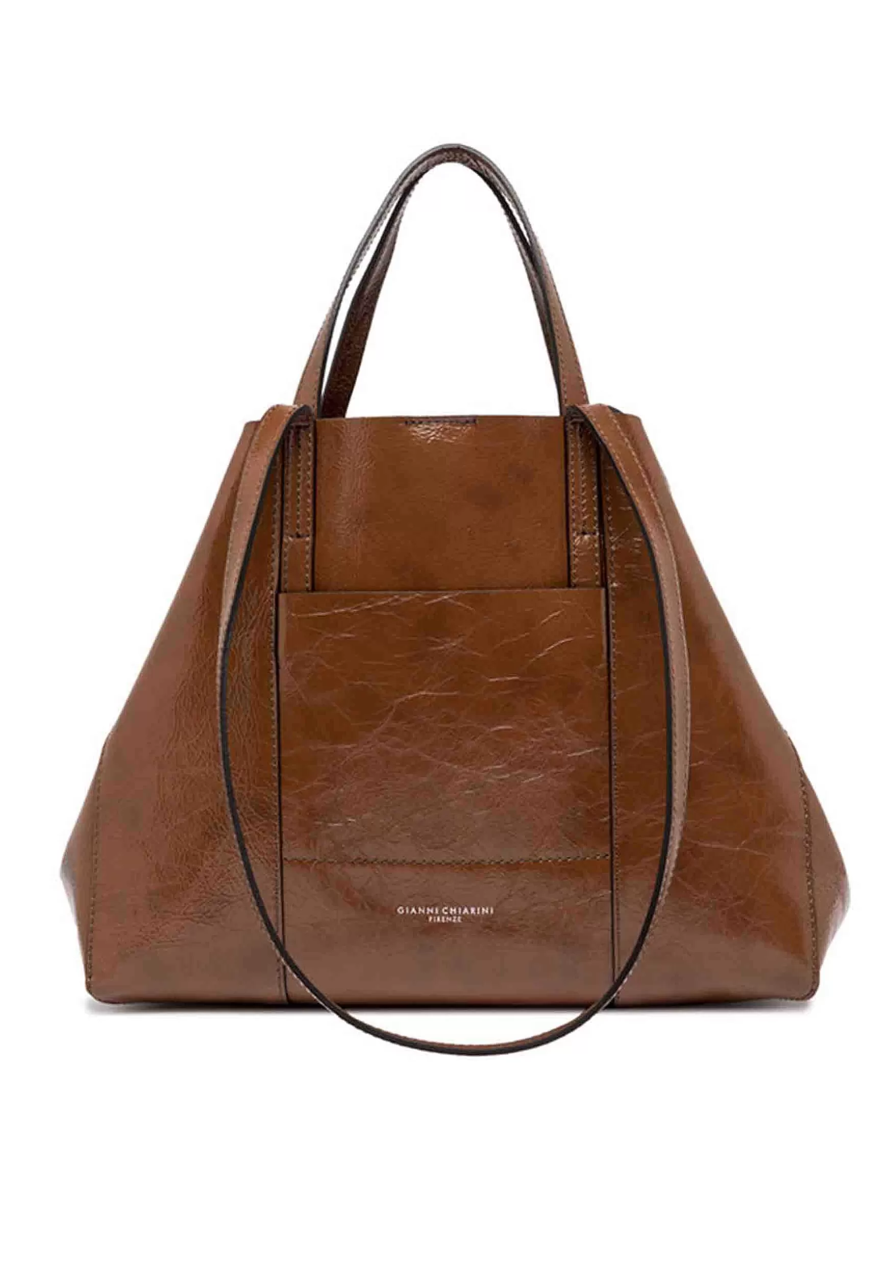 Borsa Shopping Donna Super Light In Naplack Cuoio Con Doppi Manici*Gianni Chiarini Store