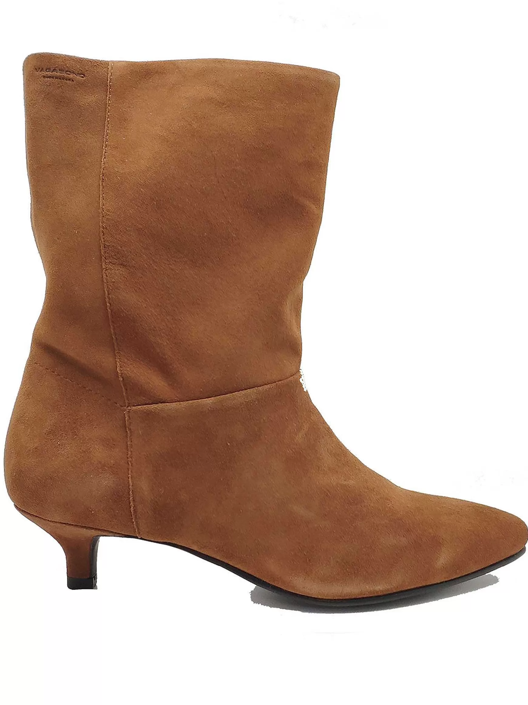 Calzature Donna Stivaletti In Camoscio Cuoio A Tubo Con Punta A Punta*Vagabond Flash Sale