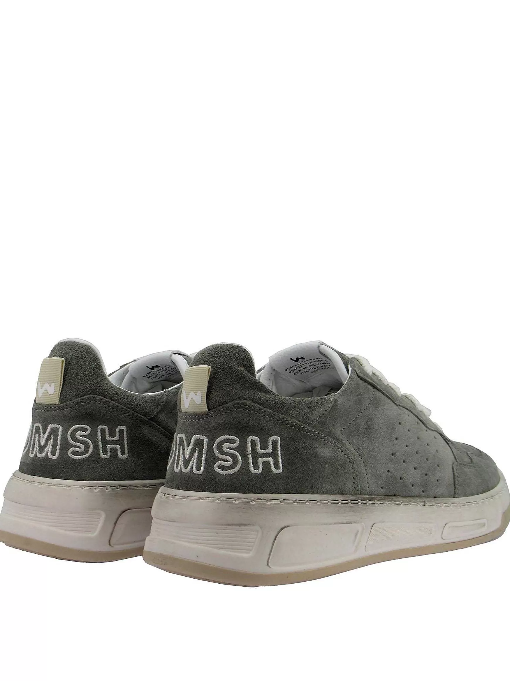 Calzature Uomo Sneakers Stringate Hyper Rain In Camoscio Fango Fondo In Gomma Bianco Vintage*Womsh Sale