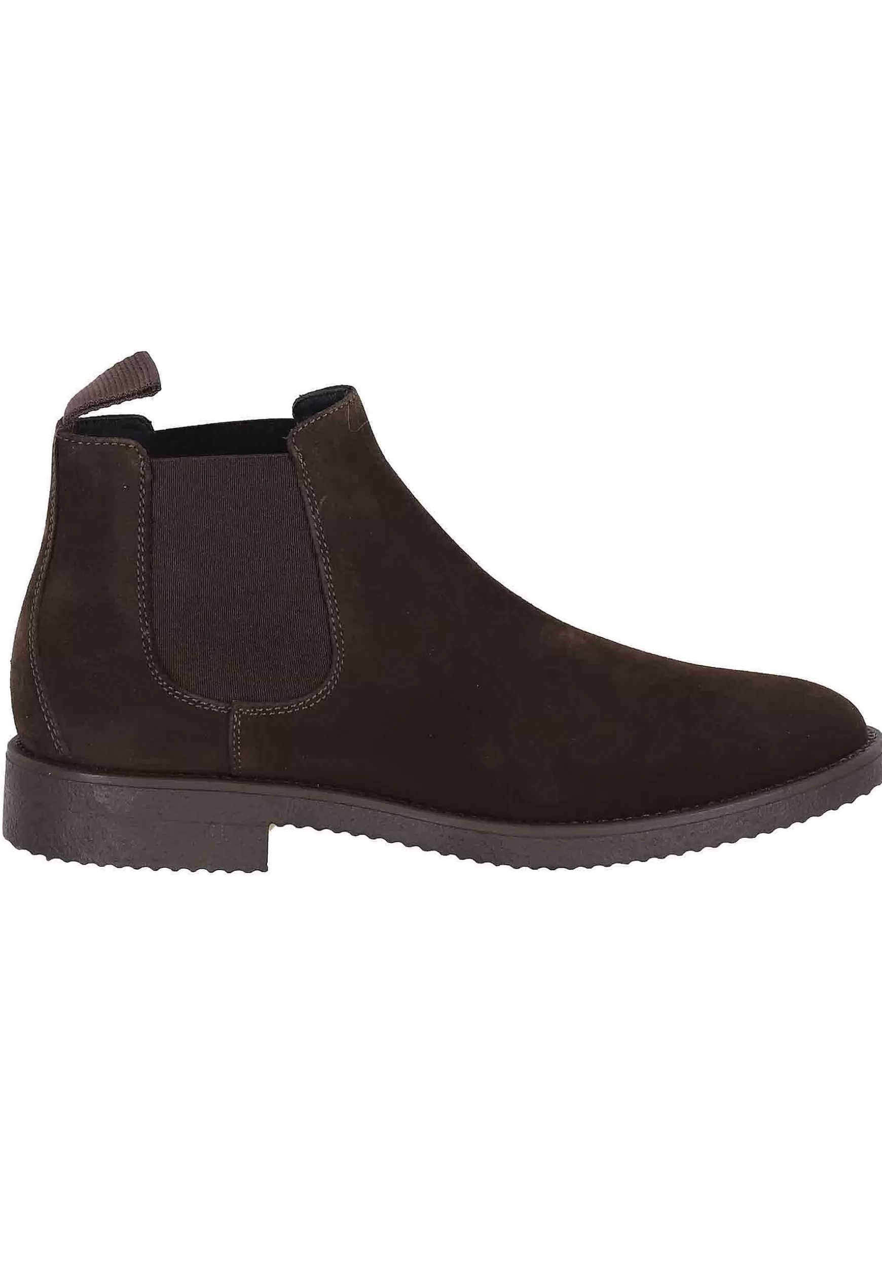 Chelsea Boots Uomo In Camoscio Testa Di Moro Con Suola In Para*Antica Cuoieria Discount