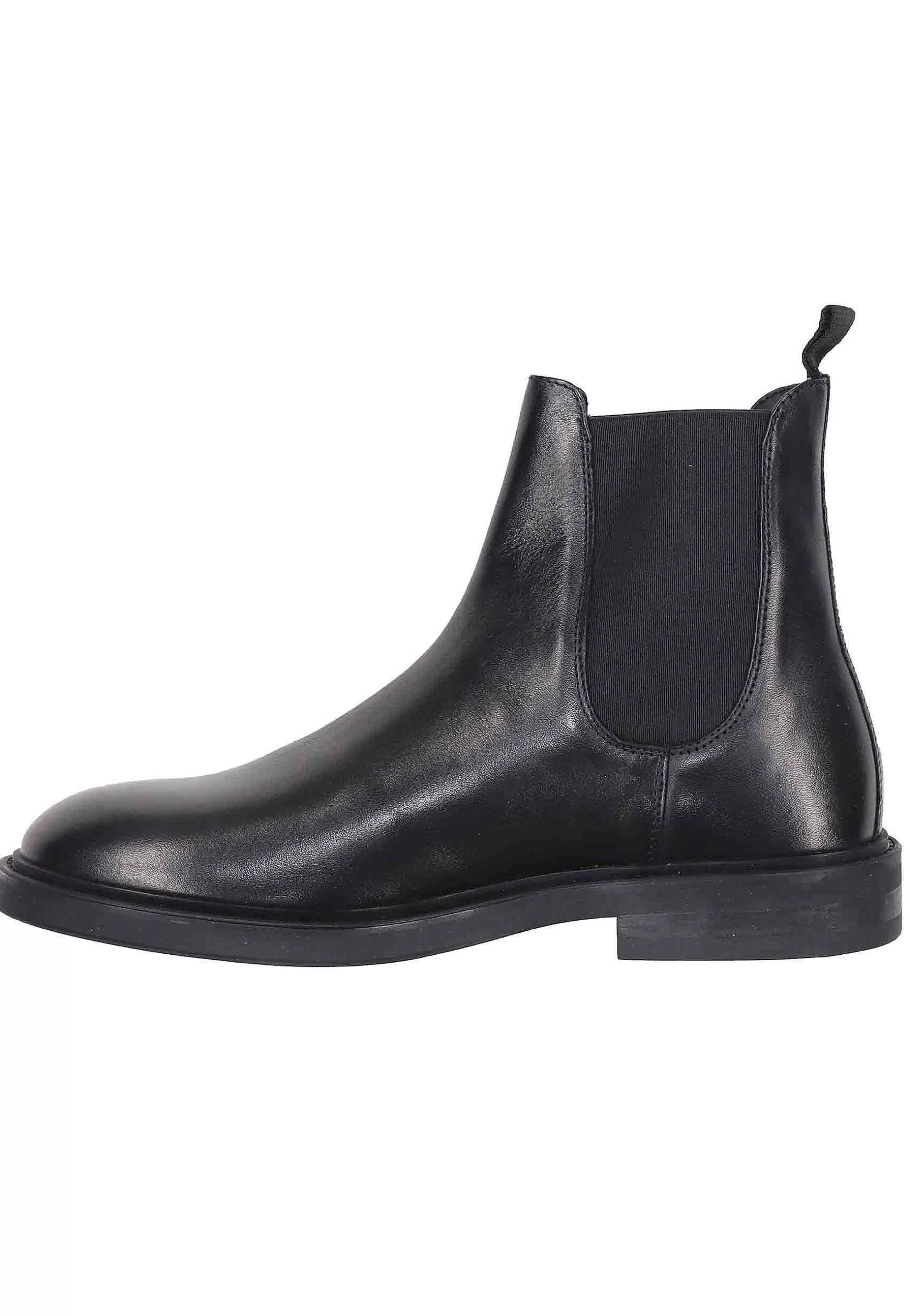 Chelsea Boots Uomo In Pelle Nera Con Suola In Gomma*Antica Cuoieria Cheap