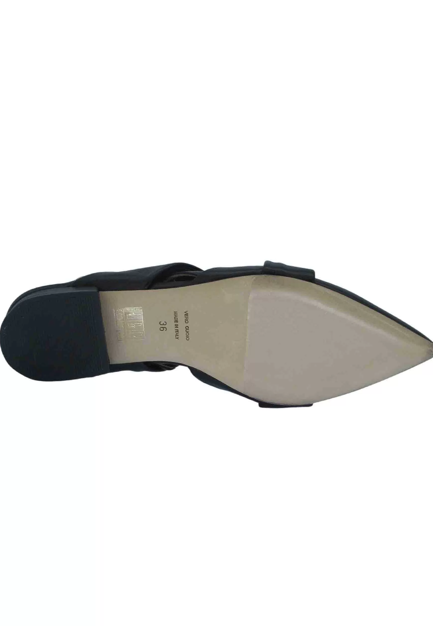 Decollete Donna In Pelle Nera Tacco Basso E Cinturino Alla Caviglia** Discount