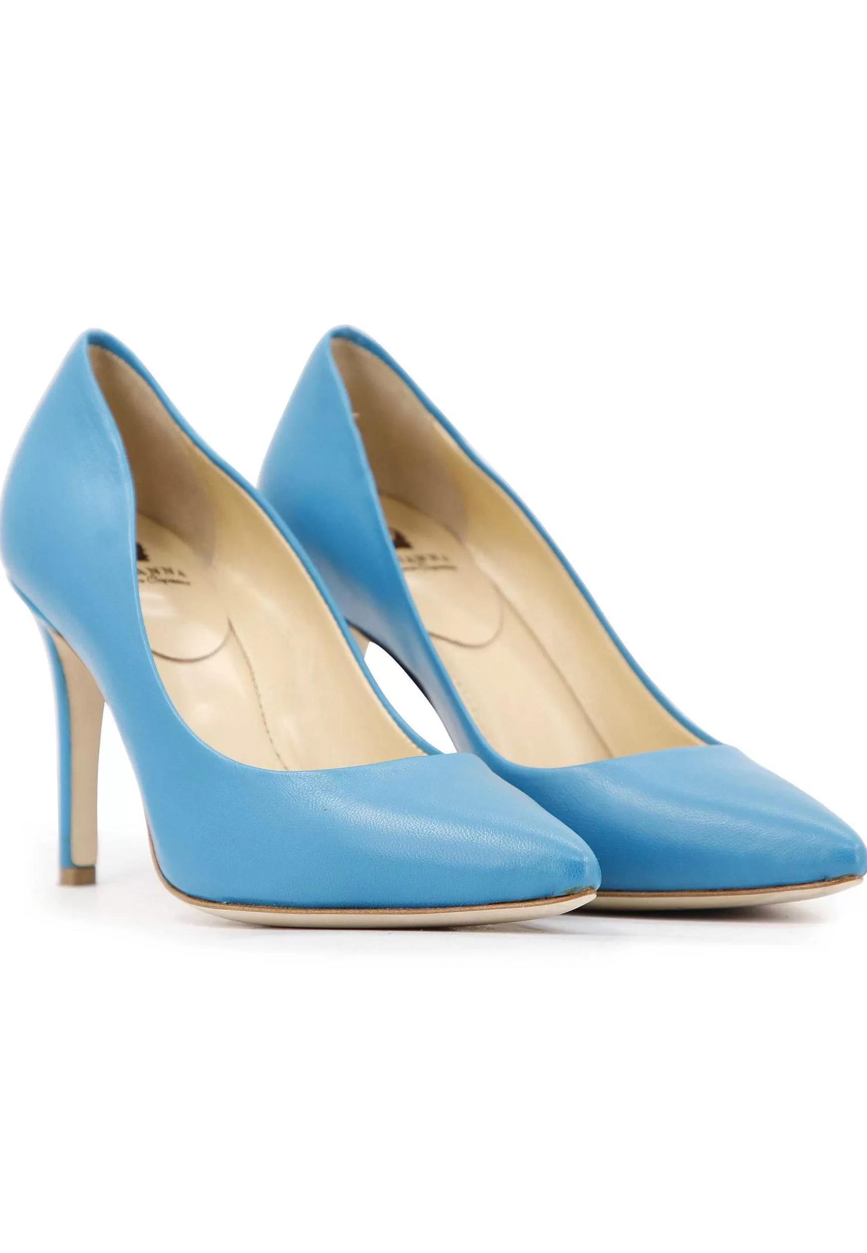 Decoete Donna In Pee Stampata Ceeste Con Tacco Ato*L Cheap