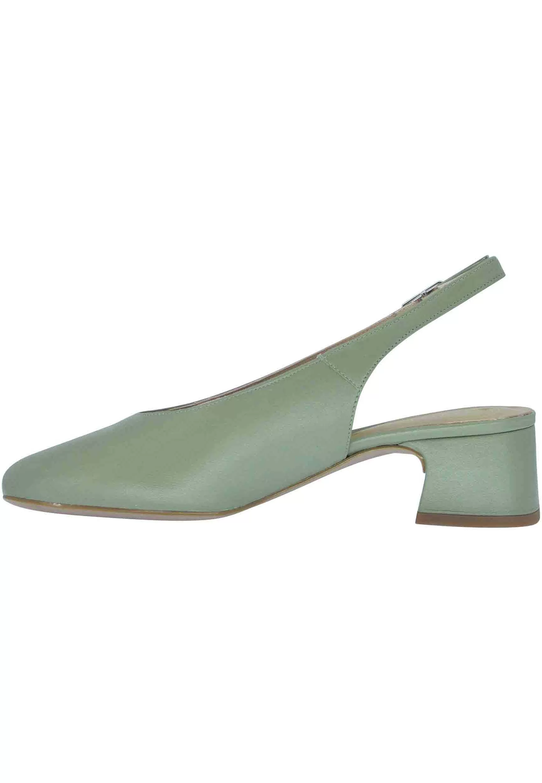 Decollete Donna Lavay In Pelle Verde Con Punta Squadrata E Cinturino Posteriore*Unisa Best Sale