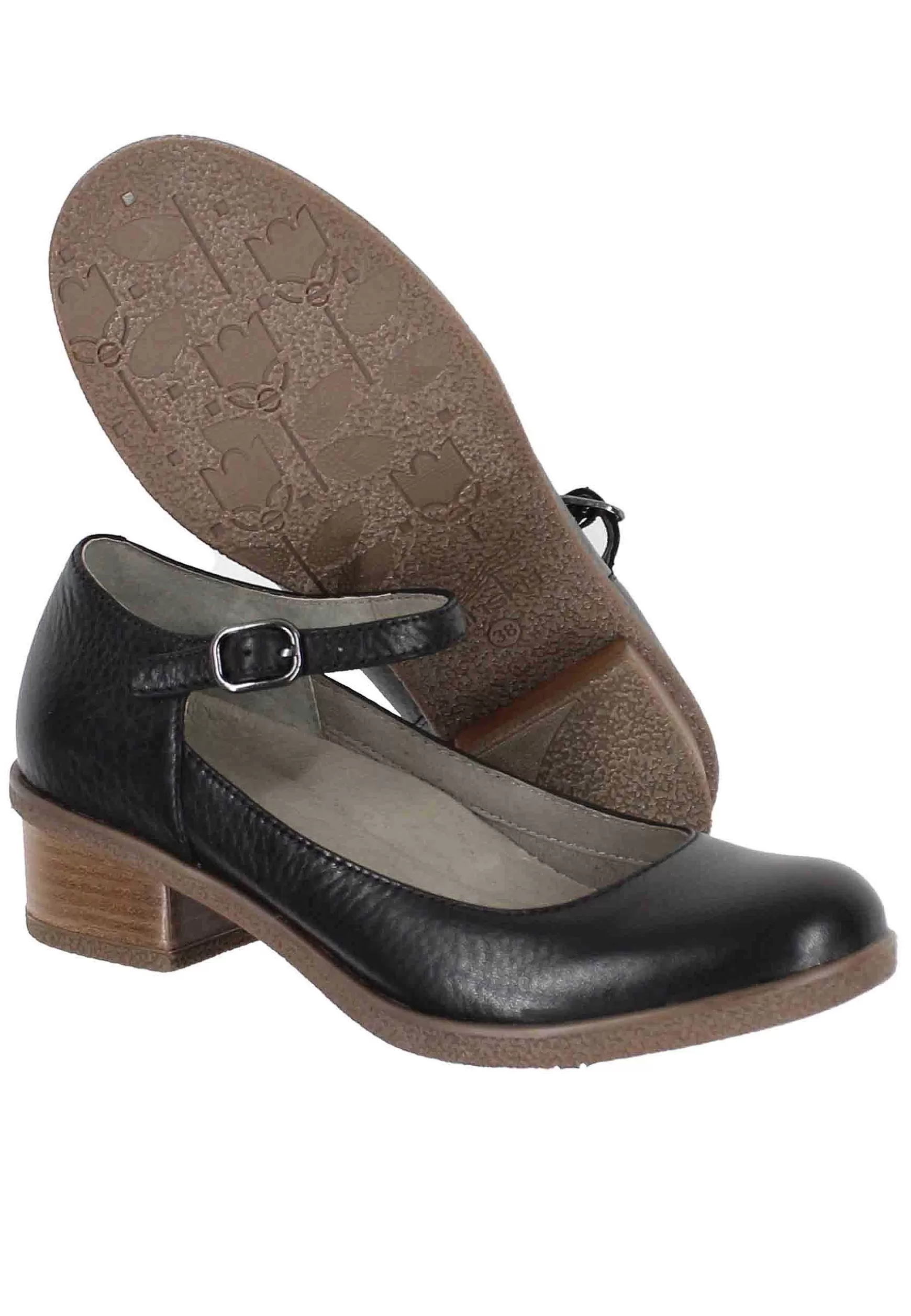 Decollete Donna Whaterproff In Pelle Nera Con Suola In Gomma*Dansko Store