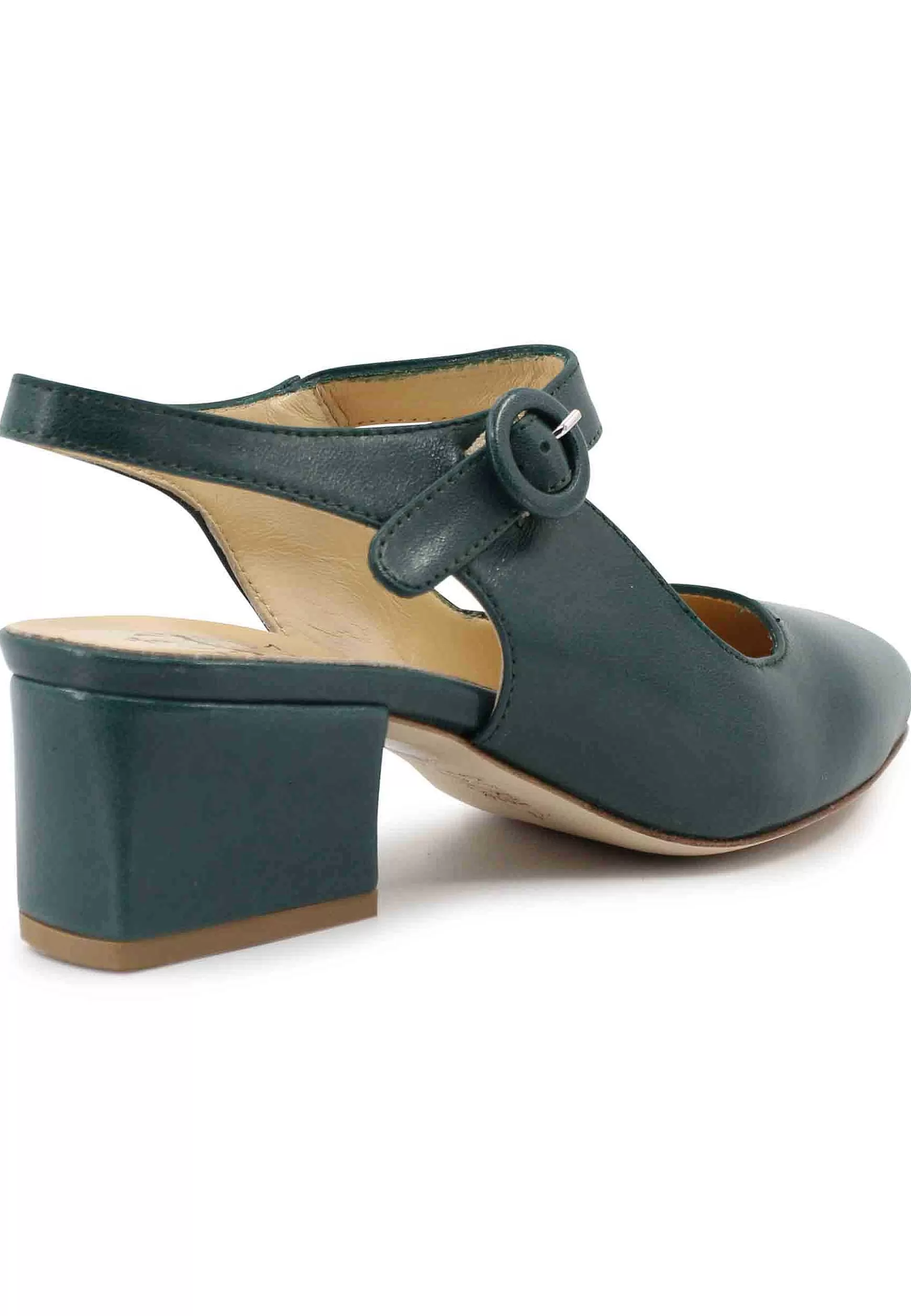 Decoete Singback Donna Tacco Basso In Pee Verde E Cinturino Aa Cavigia*L Best Sale