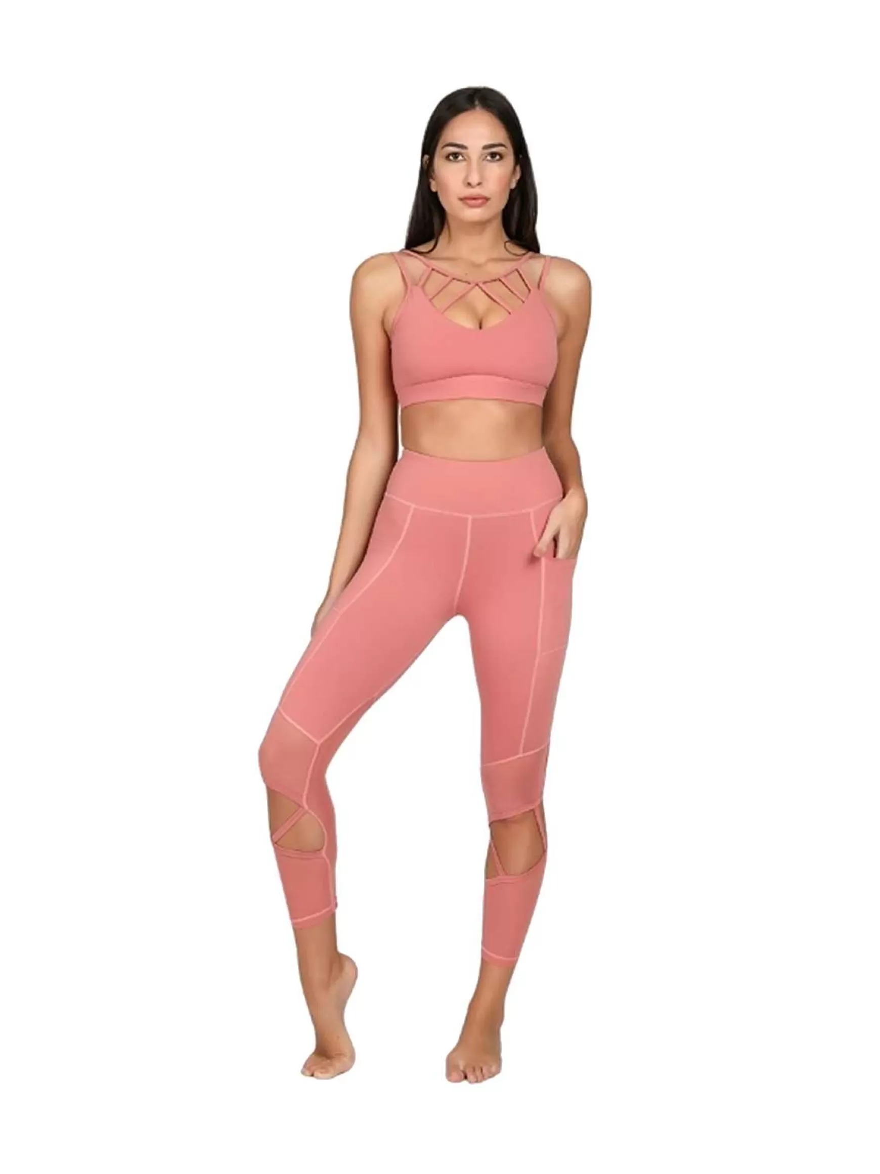 Dinamika Top Sportswear Donna In Microfibra Rosa Imbottito Effetto Push Up*Invertika Flash Sale