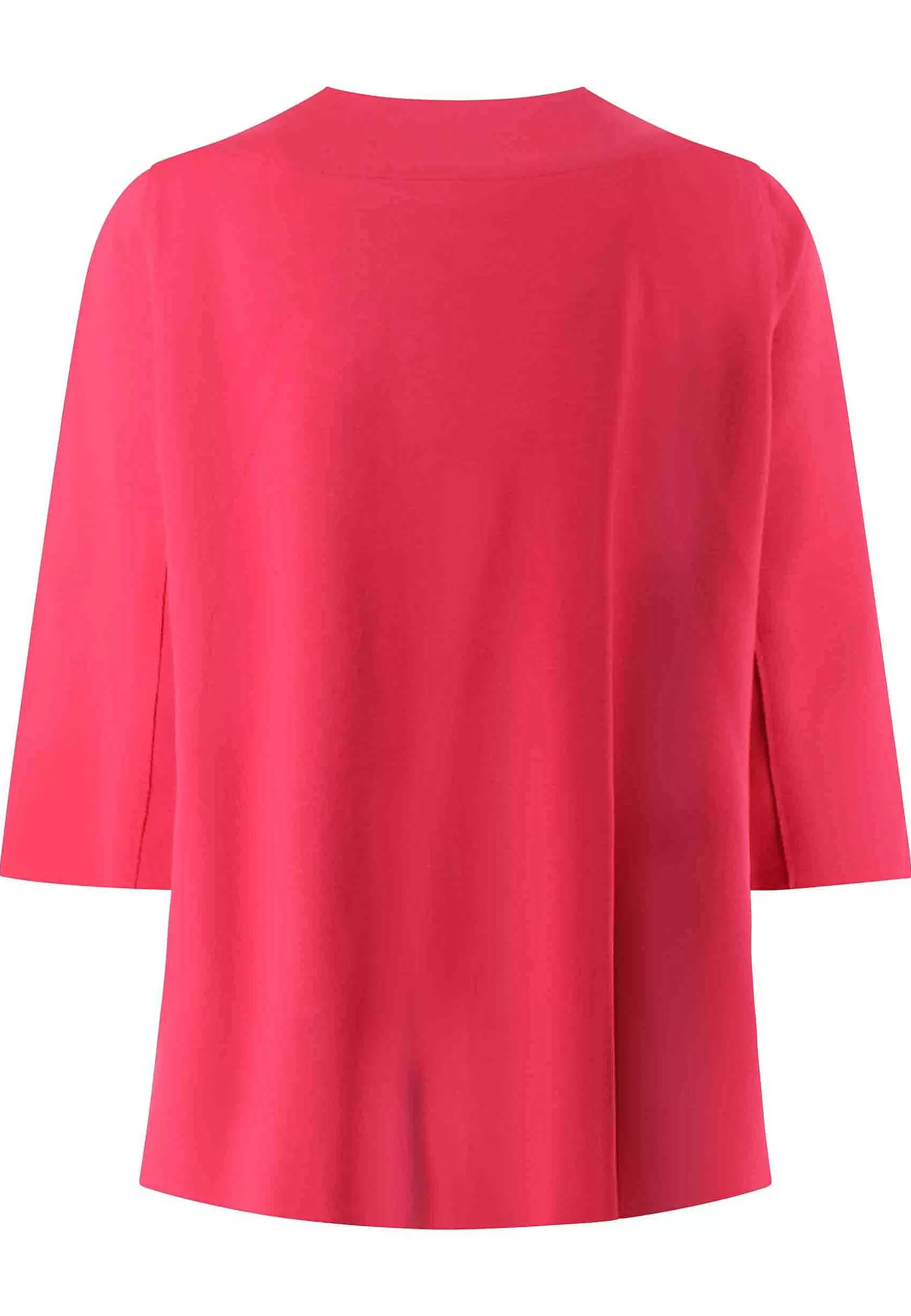 Giacca Donna In Tessuto Fuxia Doppio Petto Con Maniche 3/4*Ewooluzione Shop
