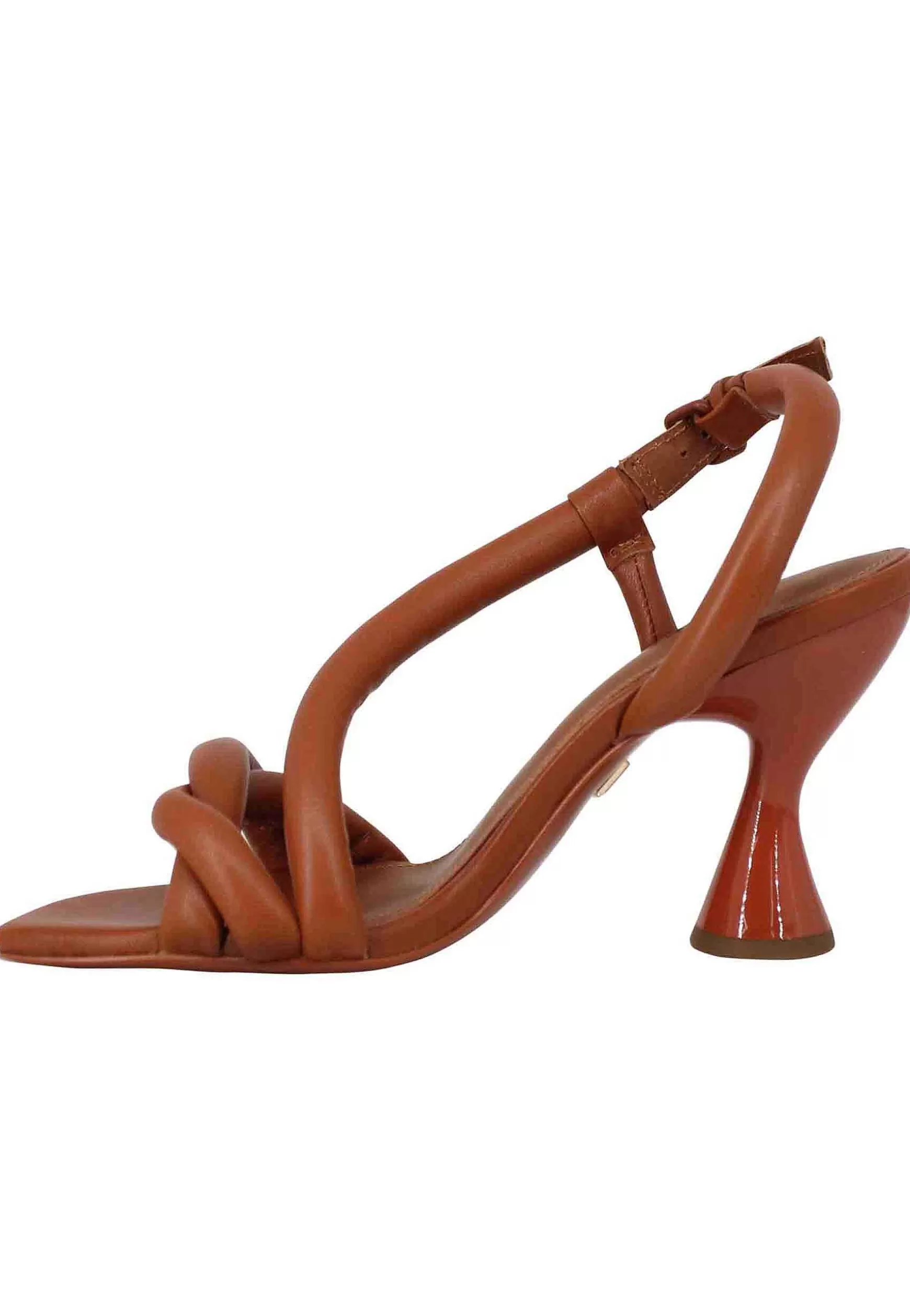 Gioia Sandali Donna In Pelle Cuoio Con Cinturino Posteriore E Tacco Alto*Lola Cruz Best Sale