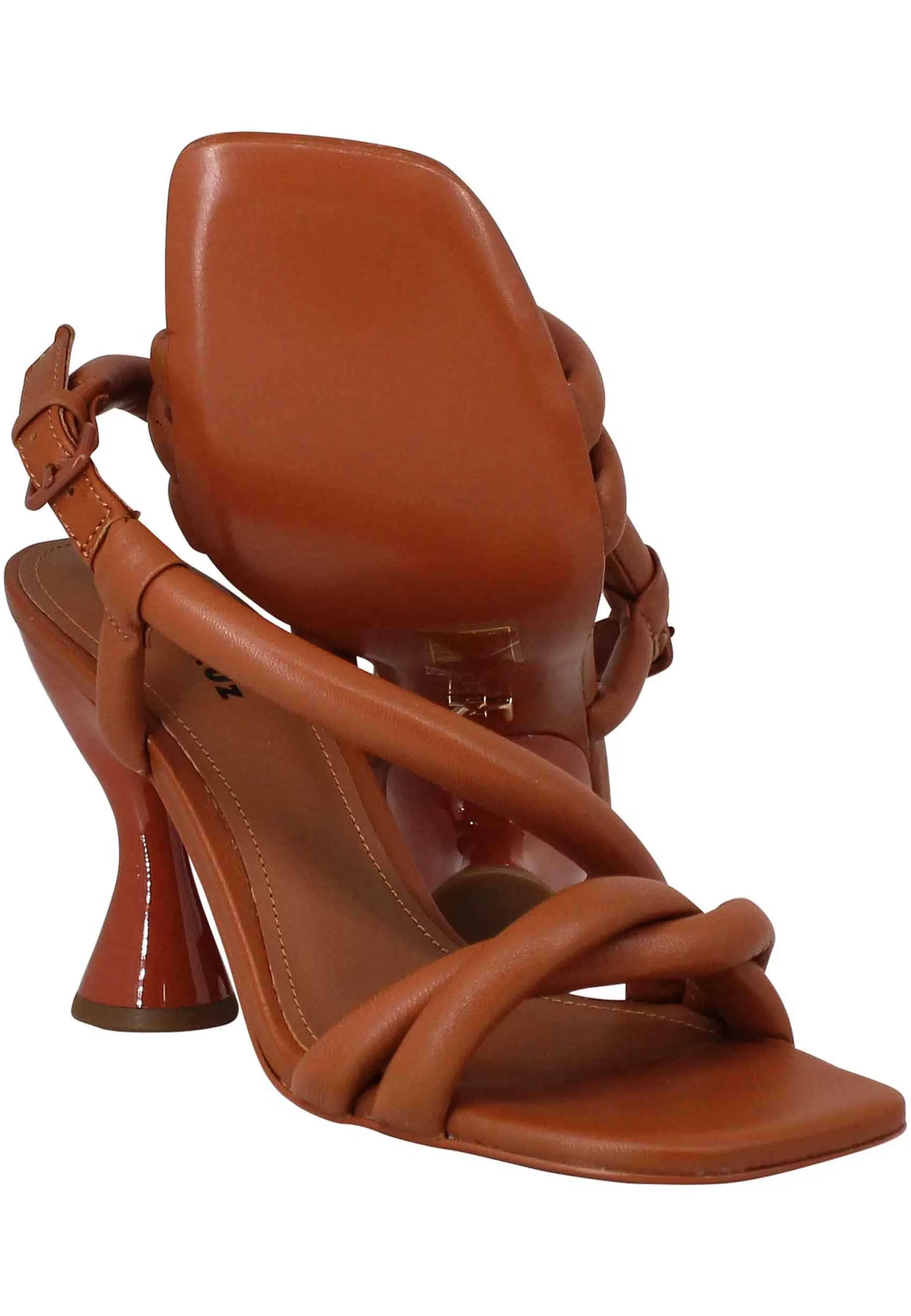 Gioia Sandali Donna In Pelle Cuoio Con Cinturino Posteriore E Tacco Alto*Lola Cruz Best Sale