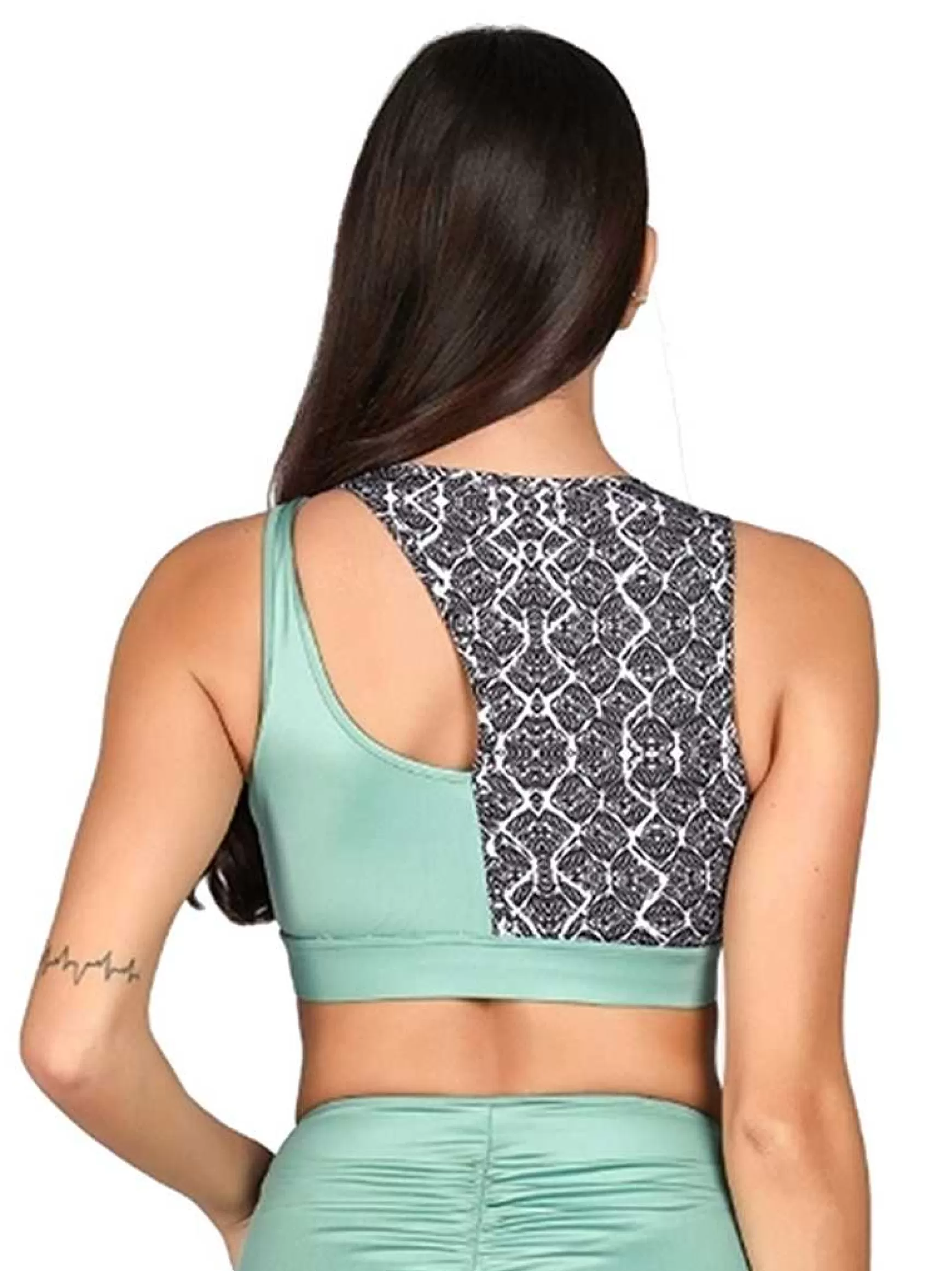 Magika Top Donna Magika Wild Pole Dance In Lycra Verde Made In Italy*Invertika Discount