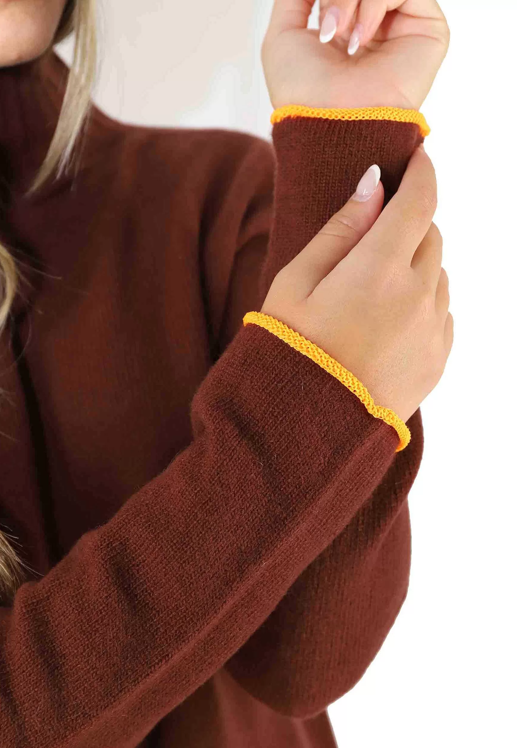 Maglioni Donna Cashmere Wool In Lana Bordeaux A Collo Alto*Maliparmi Sale