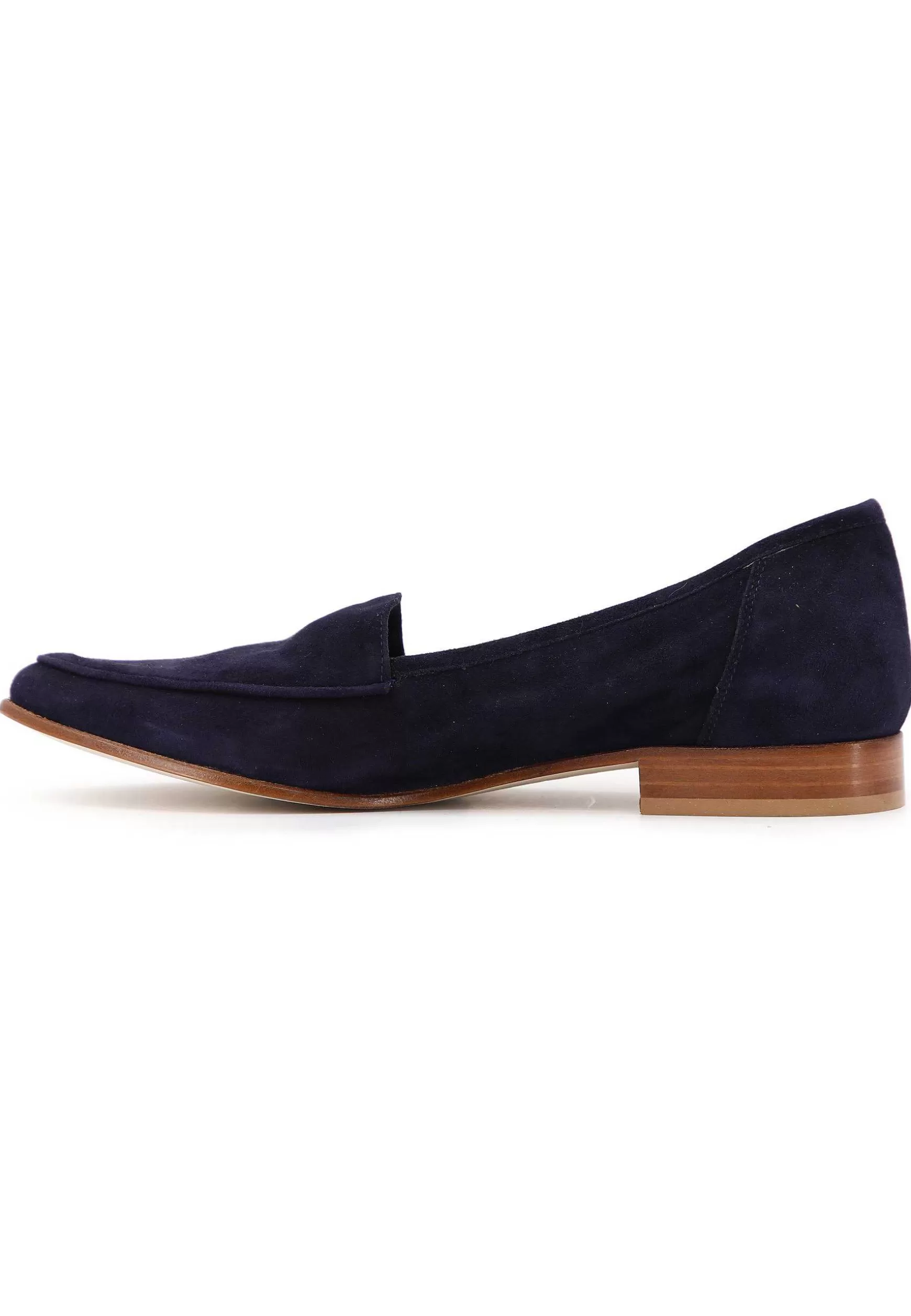Mocassini Donna In Pee Camoscio Bu Con Con Tacco Basso In Cuoio*L Store