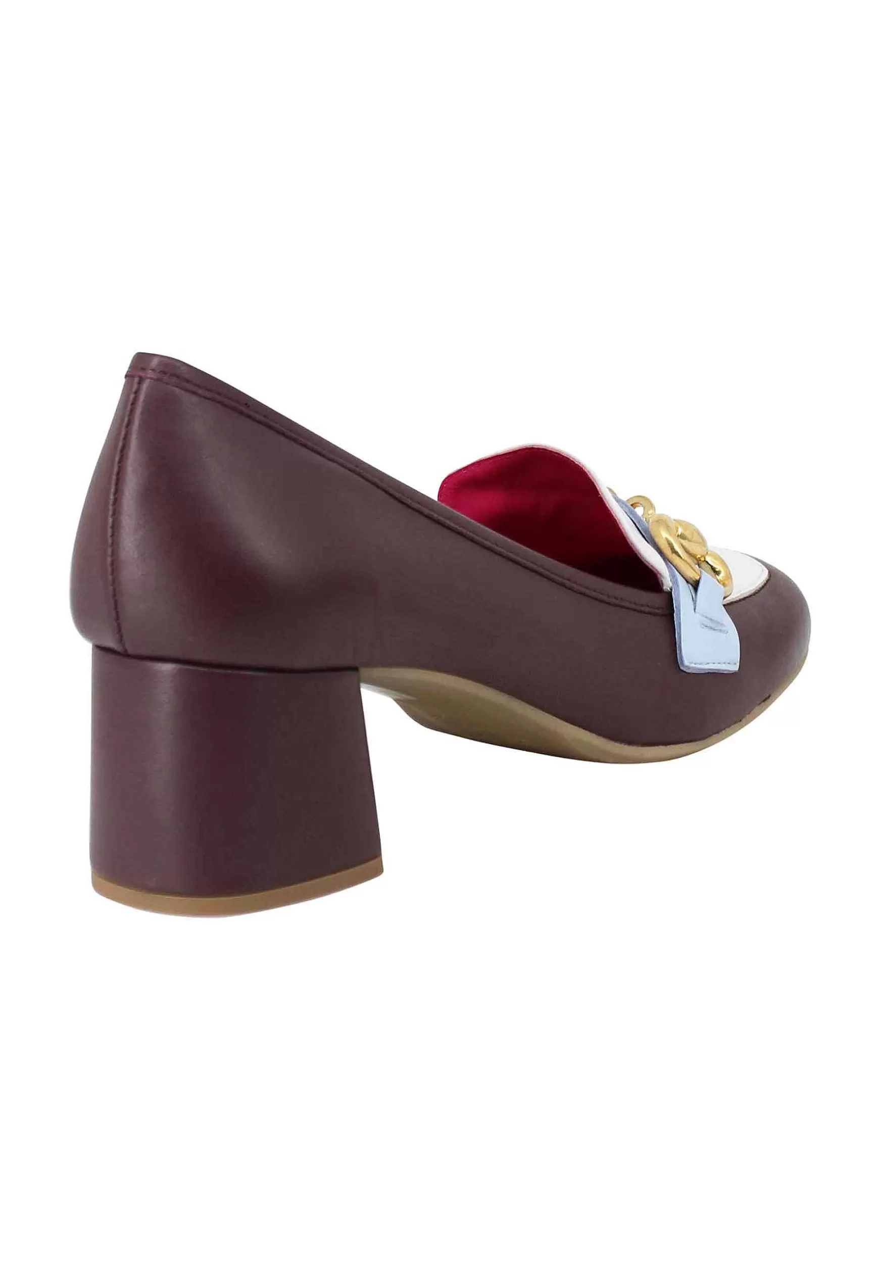 Mocassini Donna In Pelle Testa Di Moro Con Morsetto In Oro*Le Babe Best