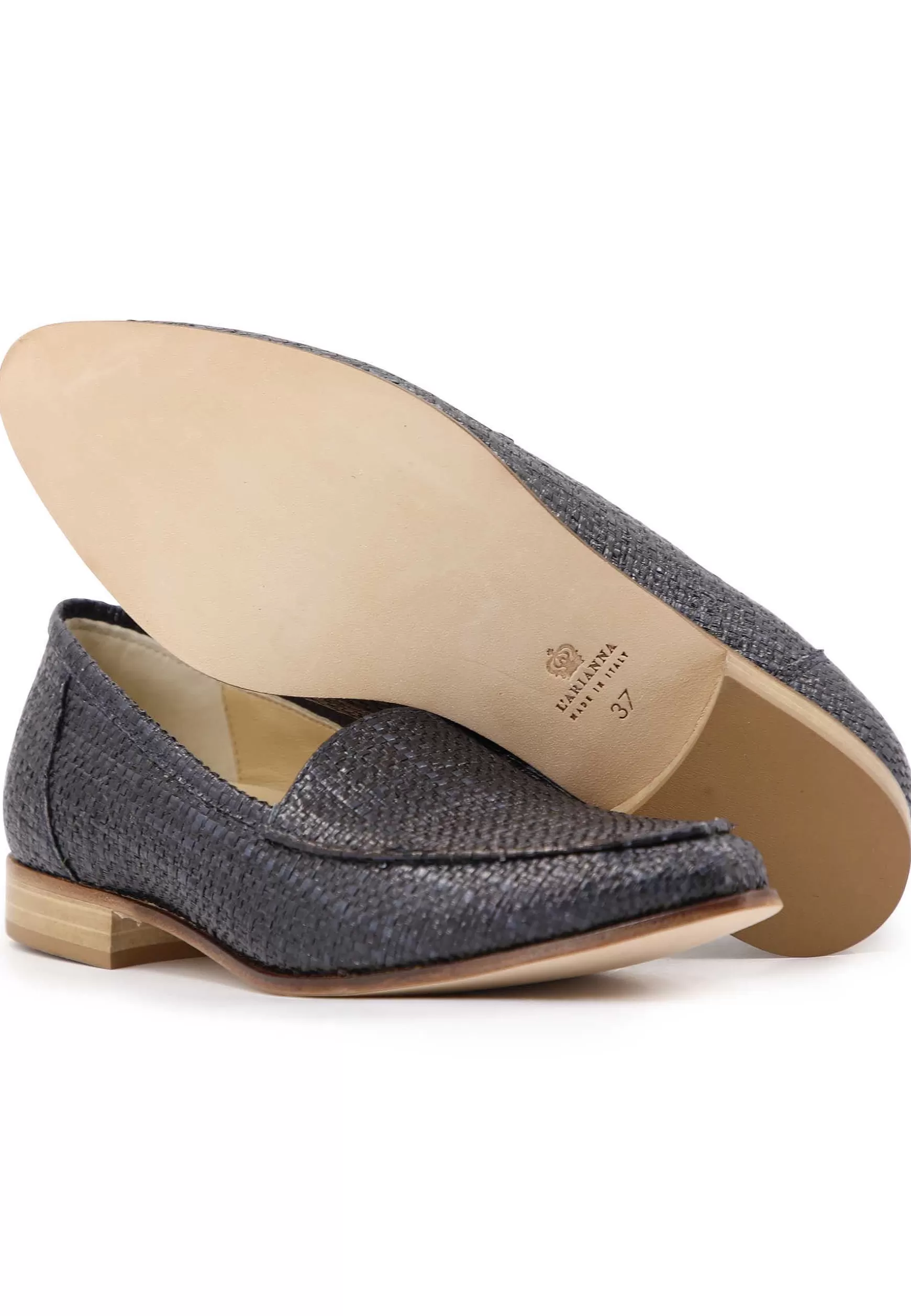 Mocassini Donna In Rafia Bu Con Con Tacco Basso In Cuoio*L Cheap