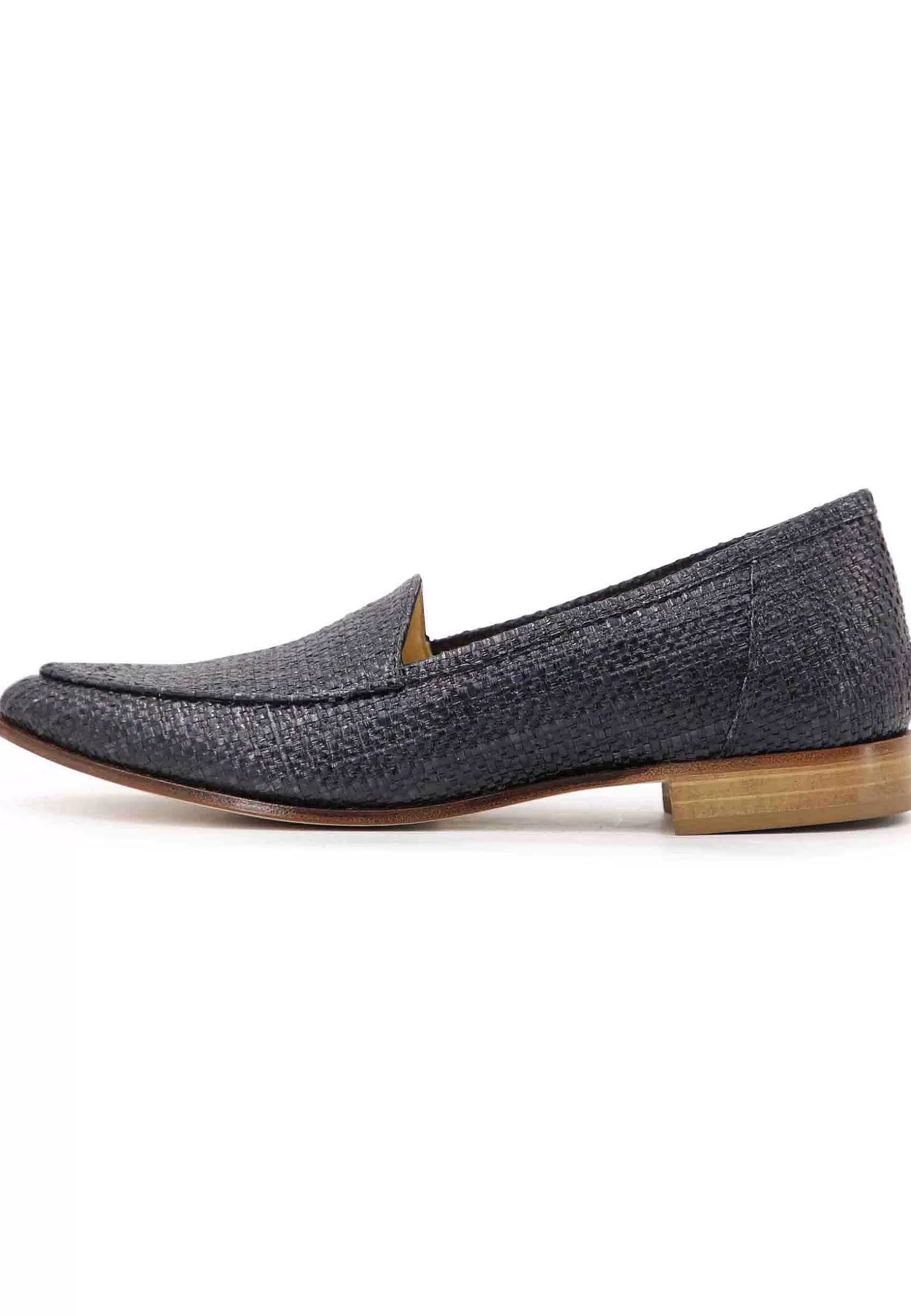 Mocassini Donna In Rafia Bu Con Con Tacco Basso In Cuoio*L Cheap