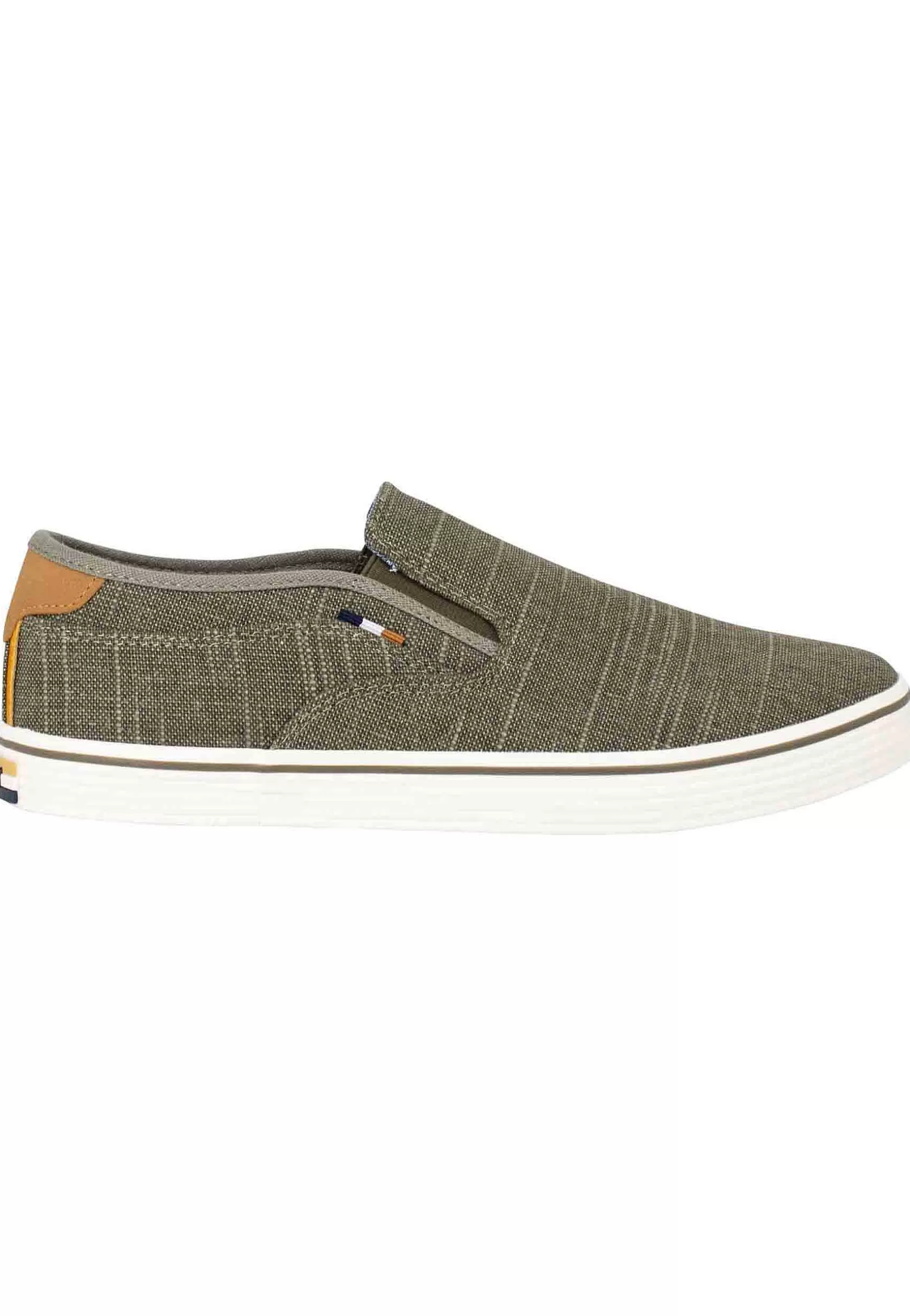 Mocassini Uomo Calypso Slip On In Tessuto Verde Con Suola In Gomma*Wrangler Clearance