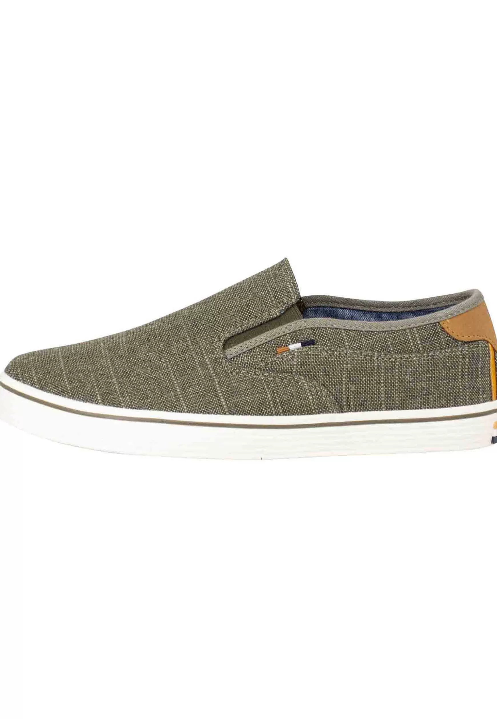 Mocassini Uomo Calypso Slip On In Tessuto Verde Con Suola In Gomma*Wrangler Clearance
