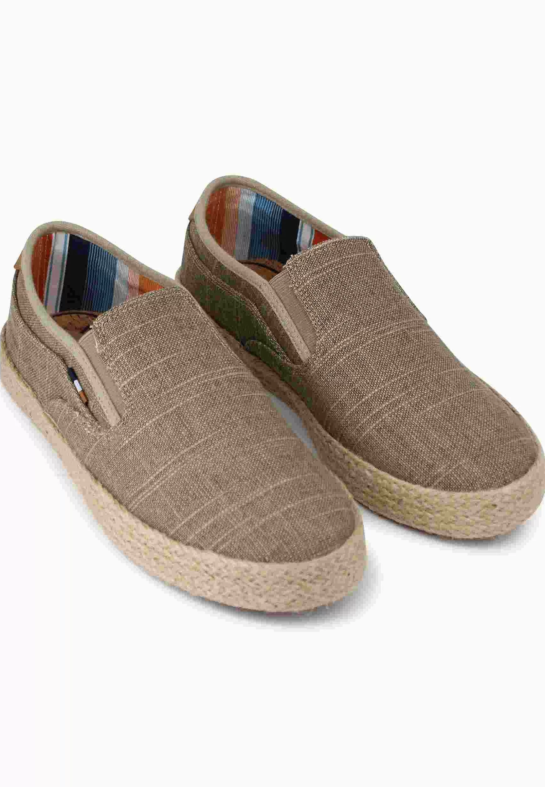 Mocassini Uomo Calypso Slip On Rope In Tessuto Sabbia Con Suola In Corda*Wrangler Shop