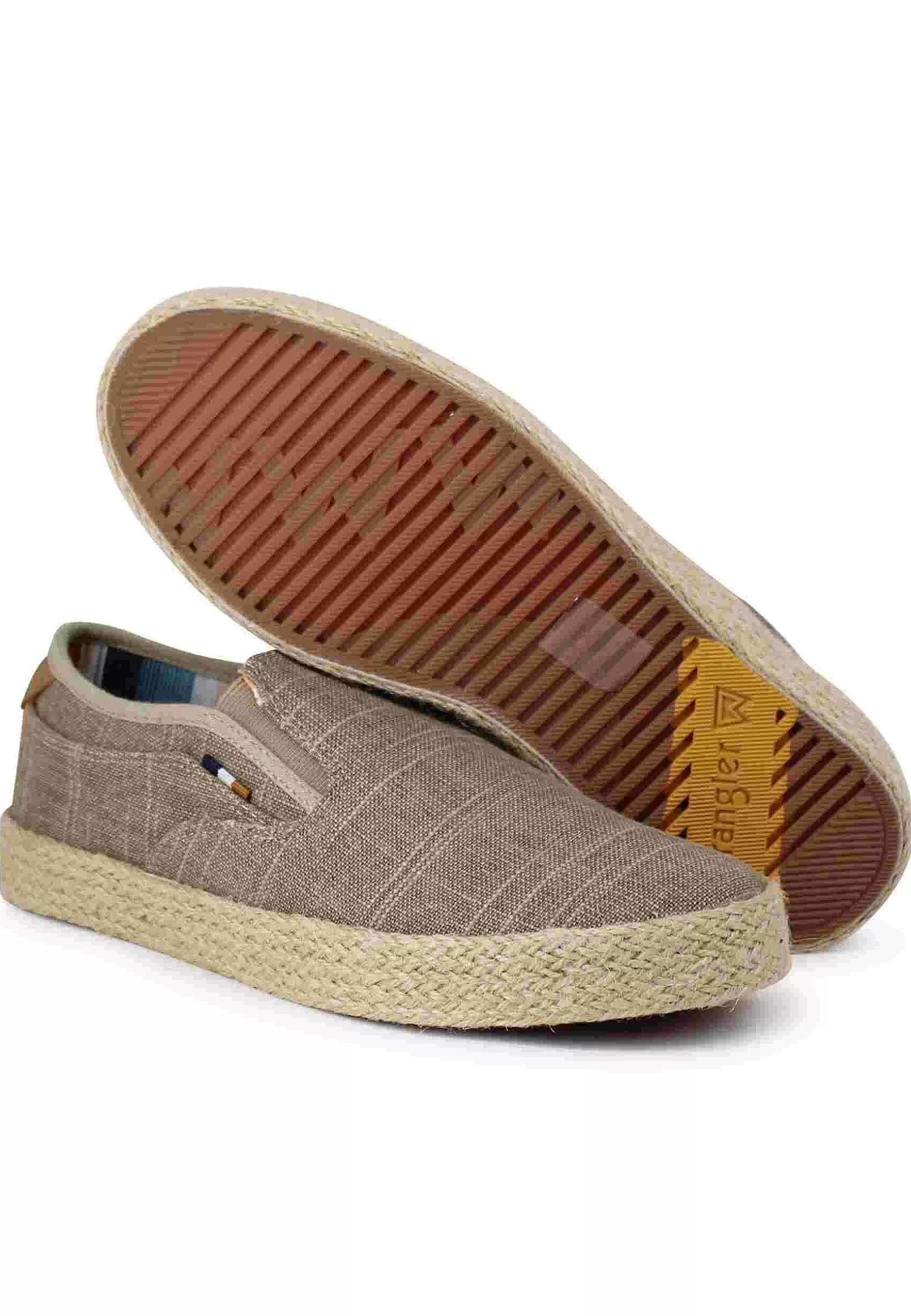 Mocassini Uomo Calypso Slip On Rope In Tessuto Sabbia Con Suola In Corda*Wrangler Shop
