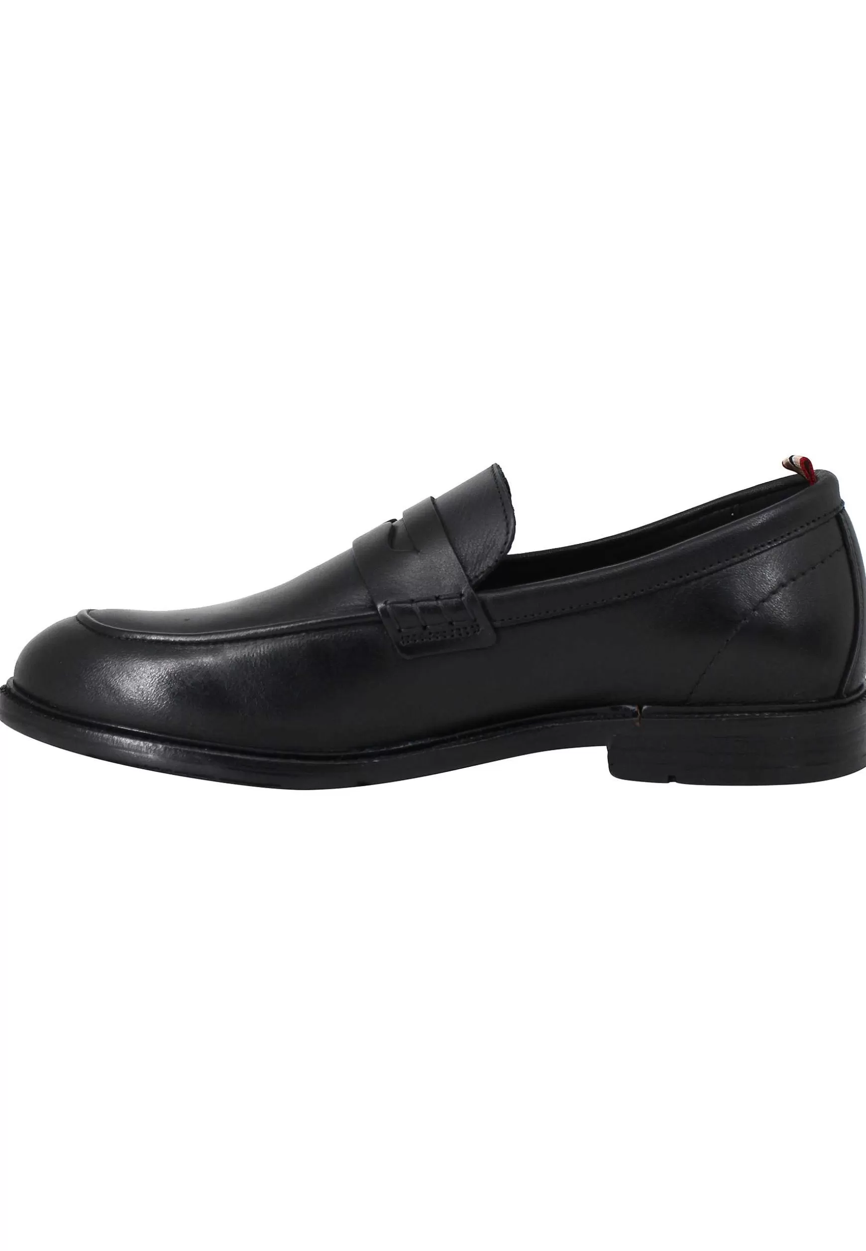 Mocassini Uomo Caye In Pelle Nera Con Suola In Cuoio E Gomma*Ambitious Flash Sale