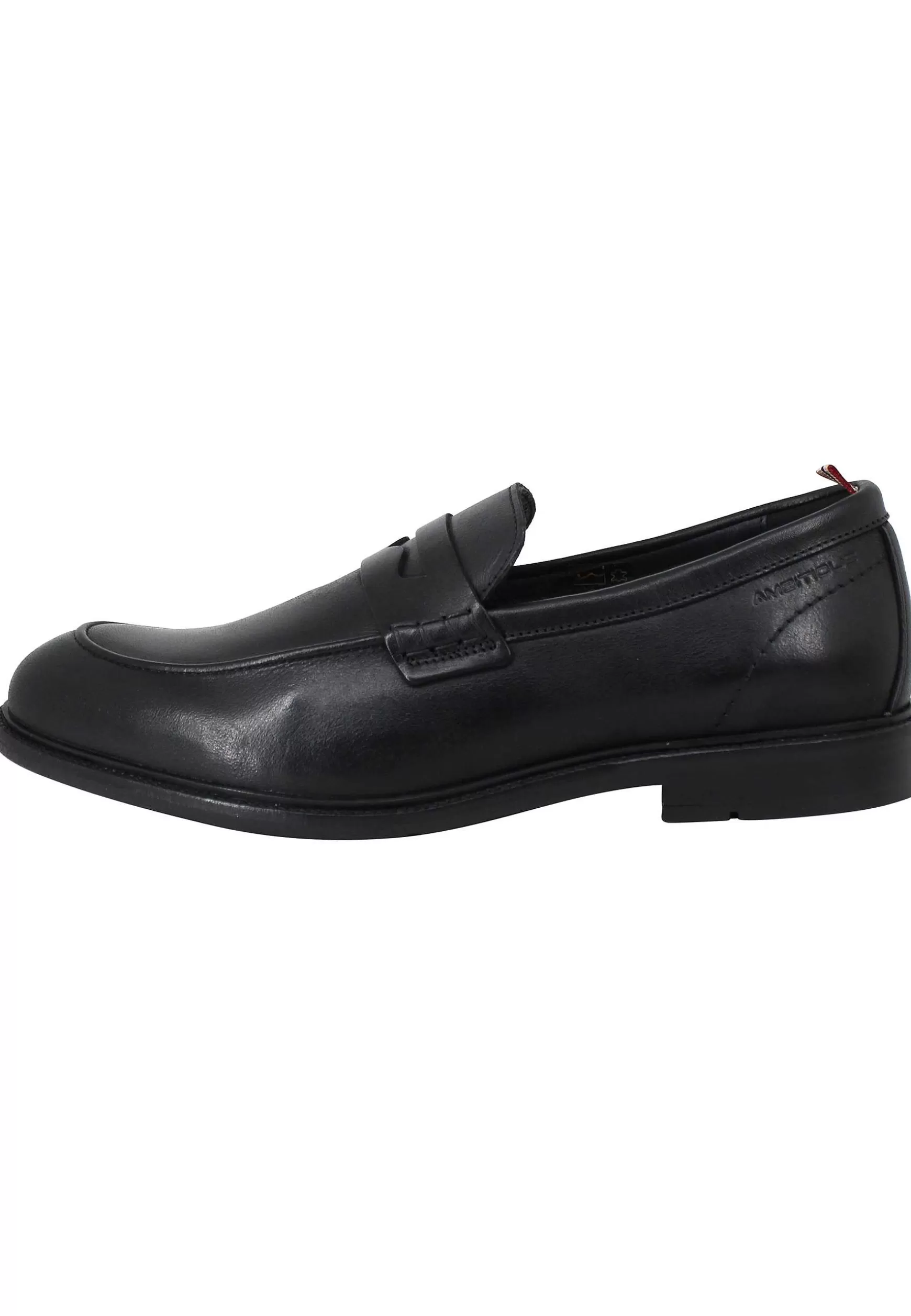Mocassini Uomo Caye In Pelle Nera Con Suola In Cuoio E Gomma*Ambitious Flash Sale
