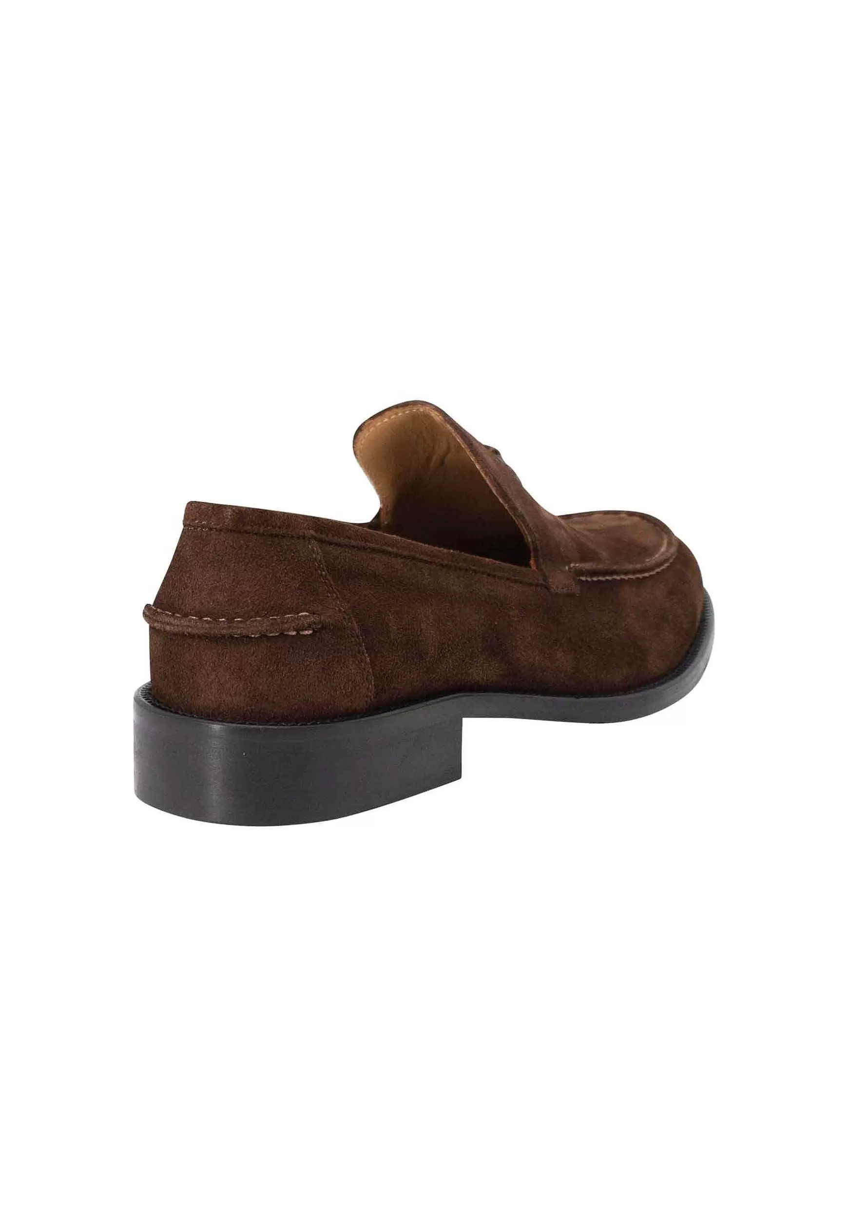 Mocassini Uomo In Camoscio Testa Di Moro Con Nappine E Suola In Cuoio Cucita*Rogal Sale