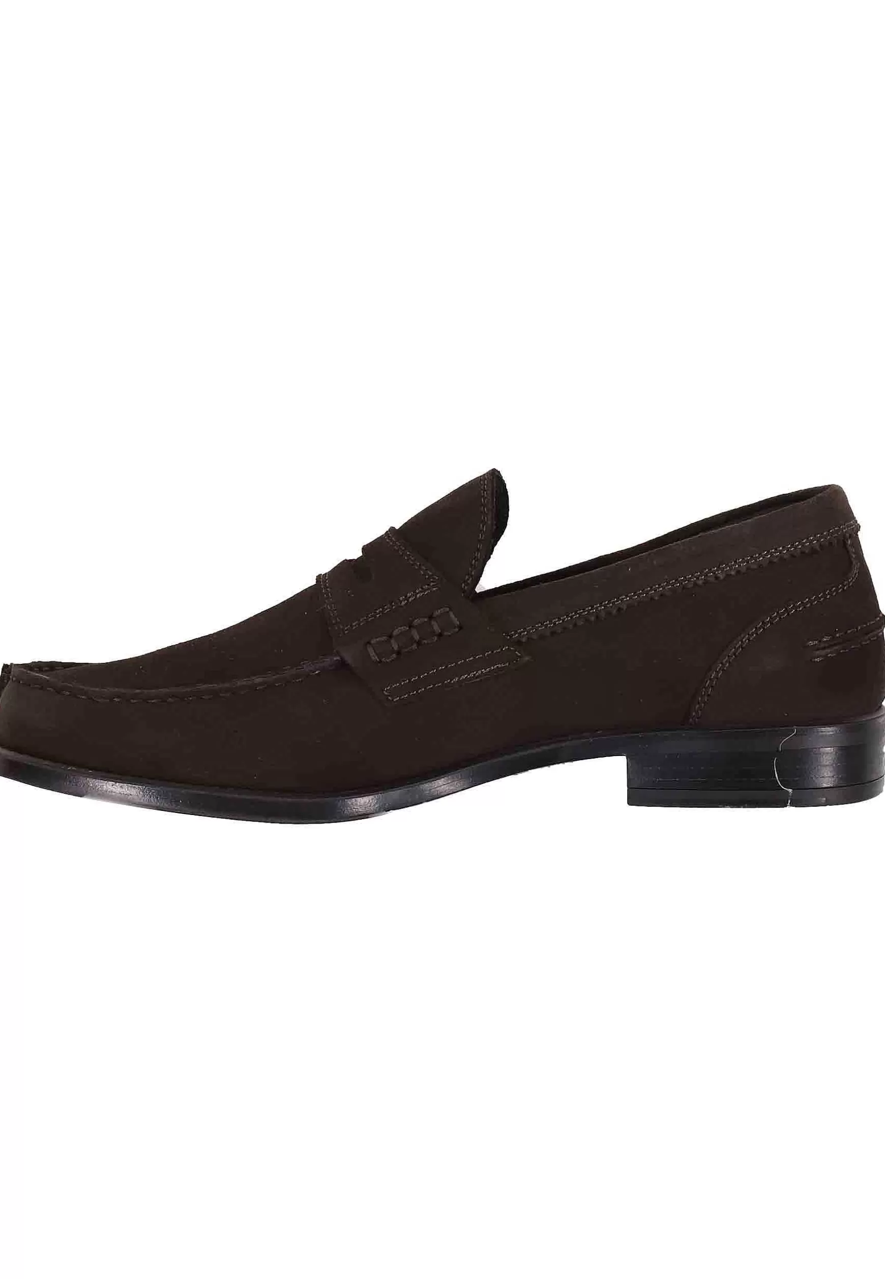 Mocassini Uomo In Camoscio Testa Di Moro Con Suola In Gomma*Antica Cuoieria Flash Sale